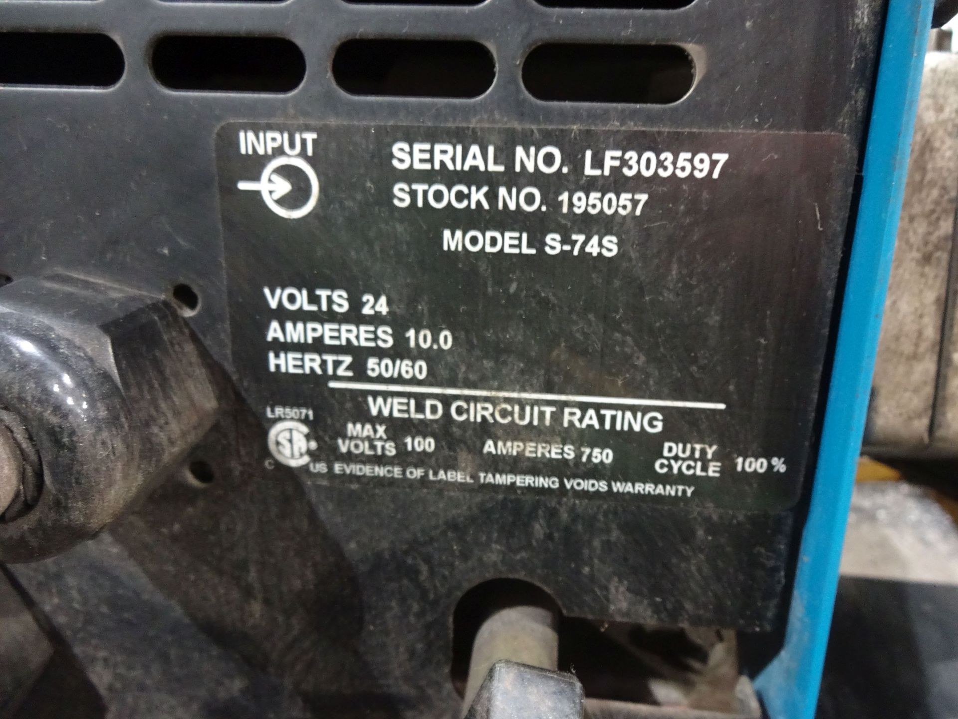 MILLER XMT-304 WELDER WITH MODEL 70 SERIES WIRE FEED - LOADING CHARGE DUE TO INDUSTRIAL SERVICES AND - Image 6 of 6