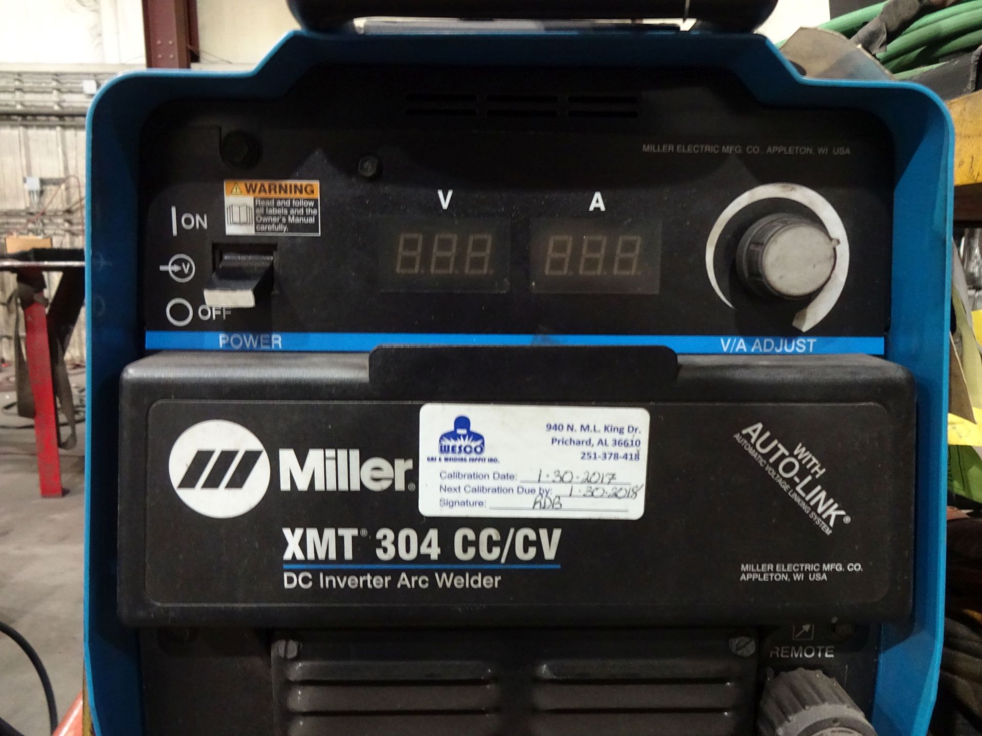 MILLER XMT-304 WELDER WITH MODEL 70 SERIES WIRE FEED - LOADING CHARGE DUE TO INDUSTRIAL SERVICES AND - Image 2 of 6