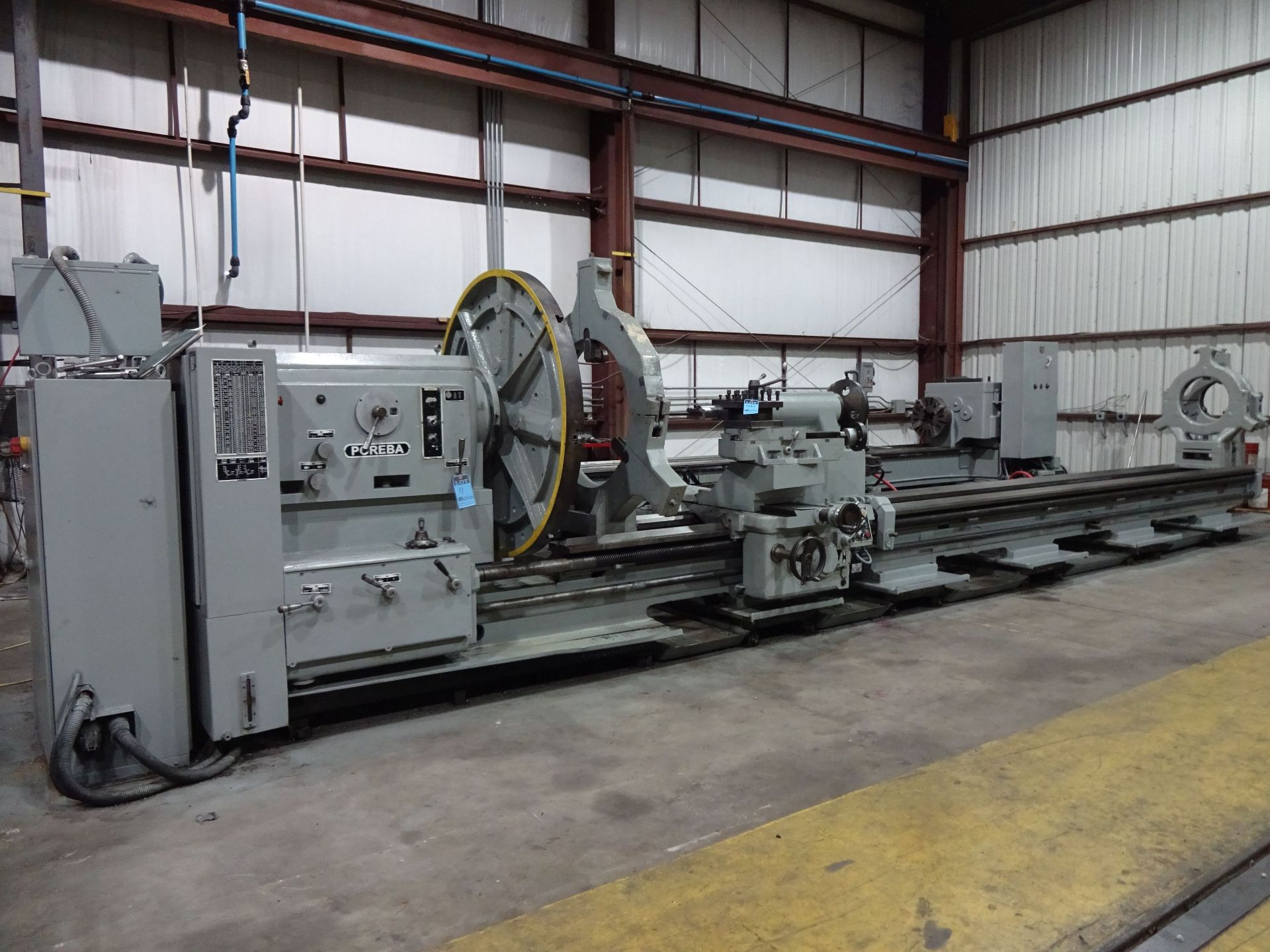 53" / 68" X 275" POREBA MODEL TR135-B/7000 HEAVY DUTY GAP BED ENGINE LATHE; S/N 5181, 60" DIA. - Image 3 of 30