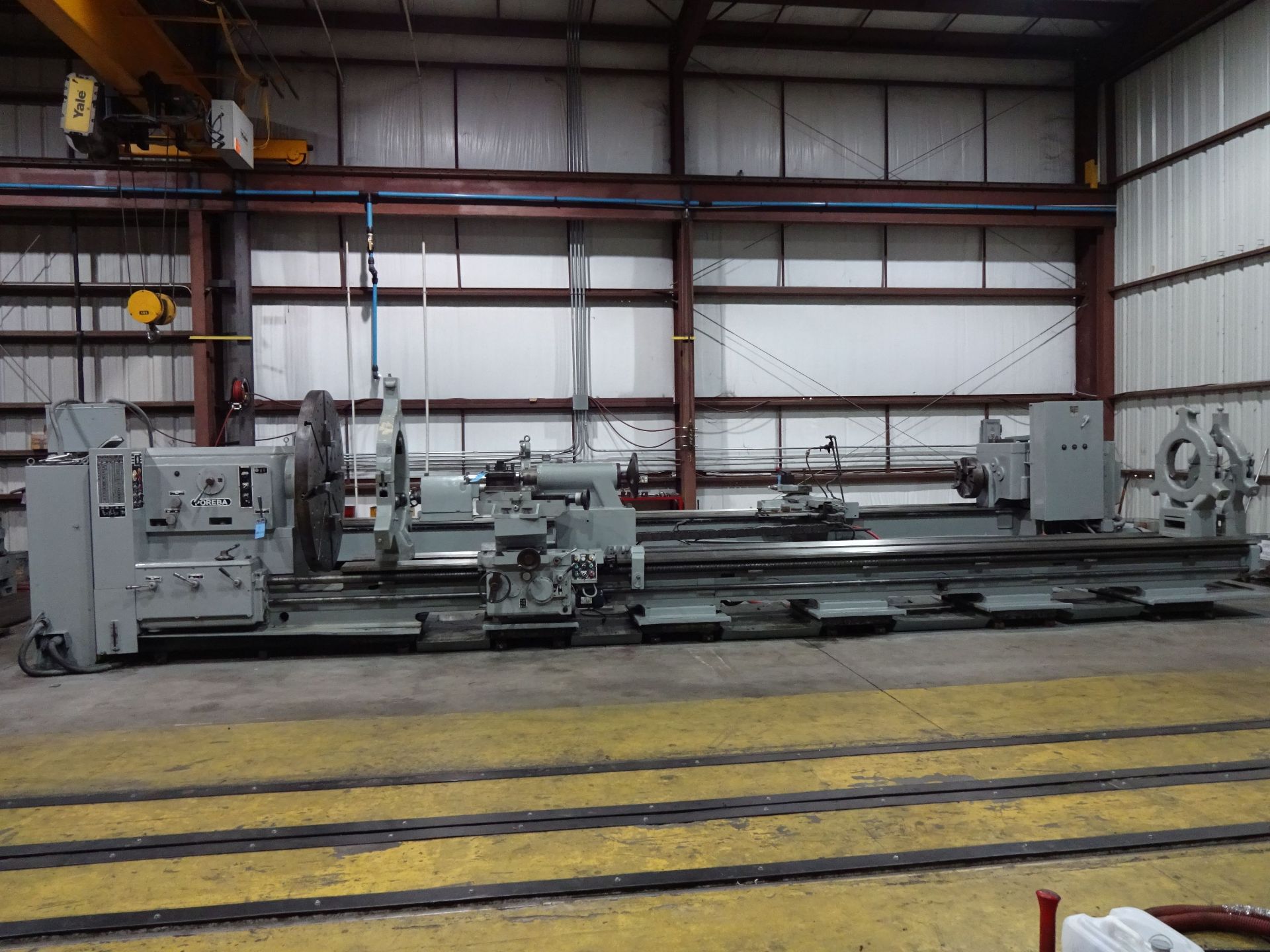 53" / 68" X 275" POREBA MODEL TR135-B/7000 HEAVY DUTY GAP BED ENGINE LATHE; S/N 5181, 60" DIA. - Image 2 of 30