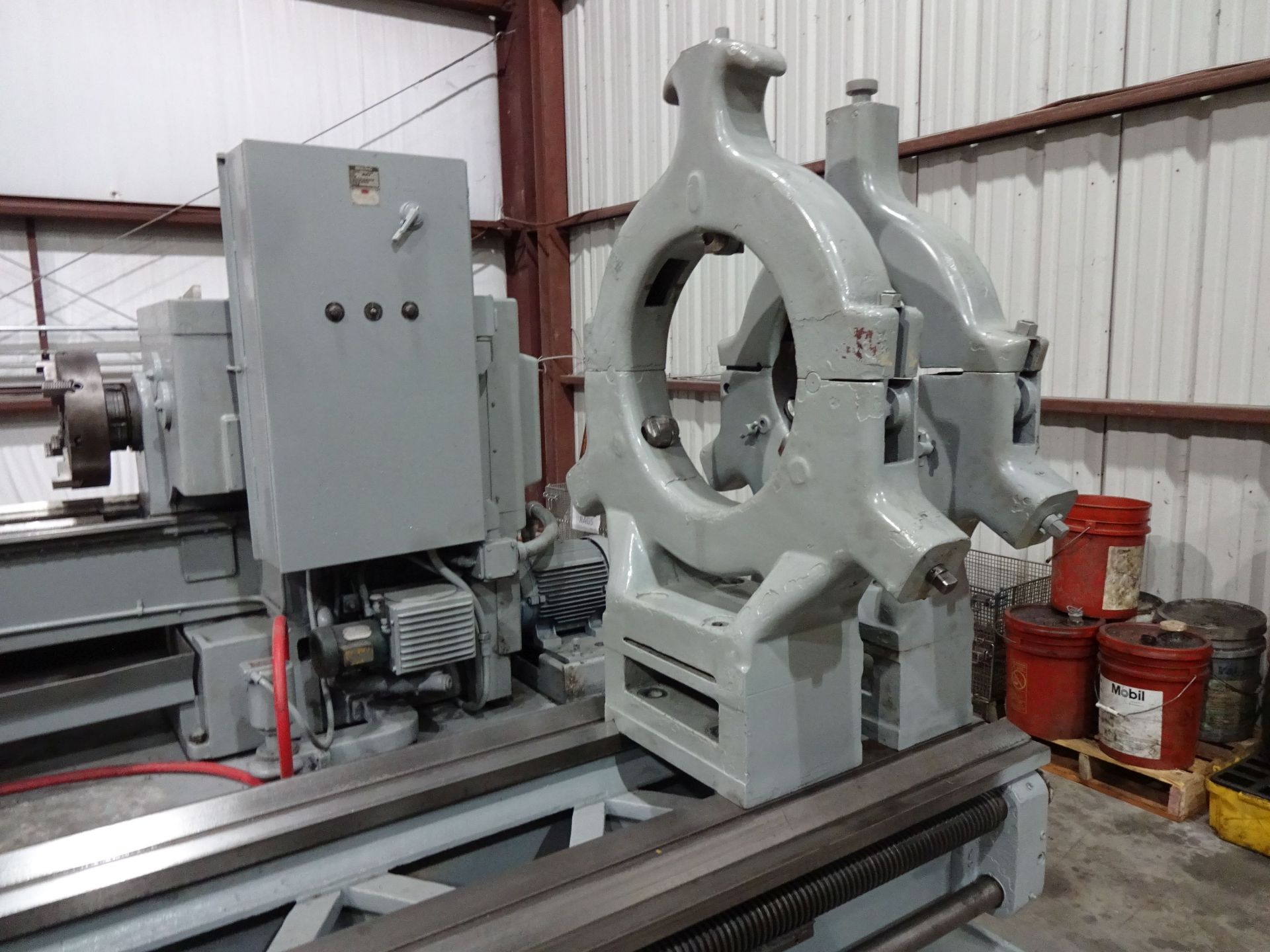 53" / 68" X 275" POREBA MODEL TR135-B/7000 HEAVY DUTY GAP BED ENGINE LATHE; S/N 5181, 60" DIA. - Image 18 of 30