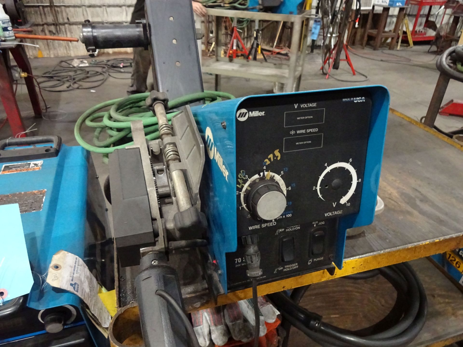 MILLER XMT-304 WELDER WITH MODEL 70 SERIES WIRE FEED - LOADING CHARGE DUE TO INDUSTRIAL SERVICES AND - Image 4 of 6