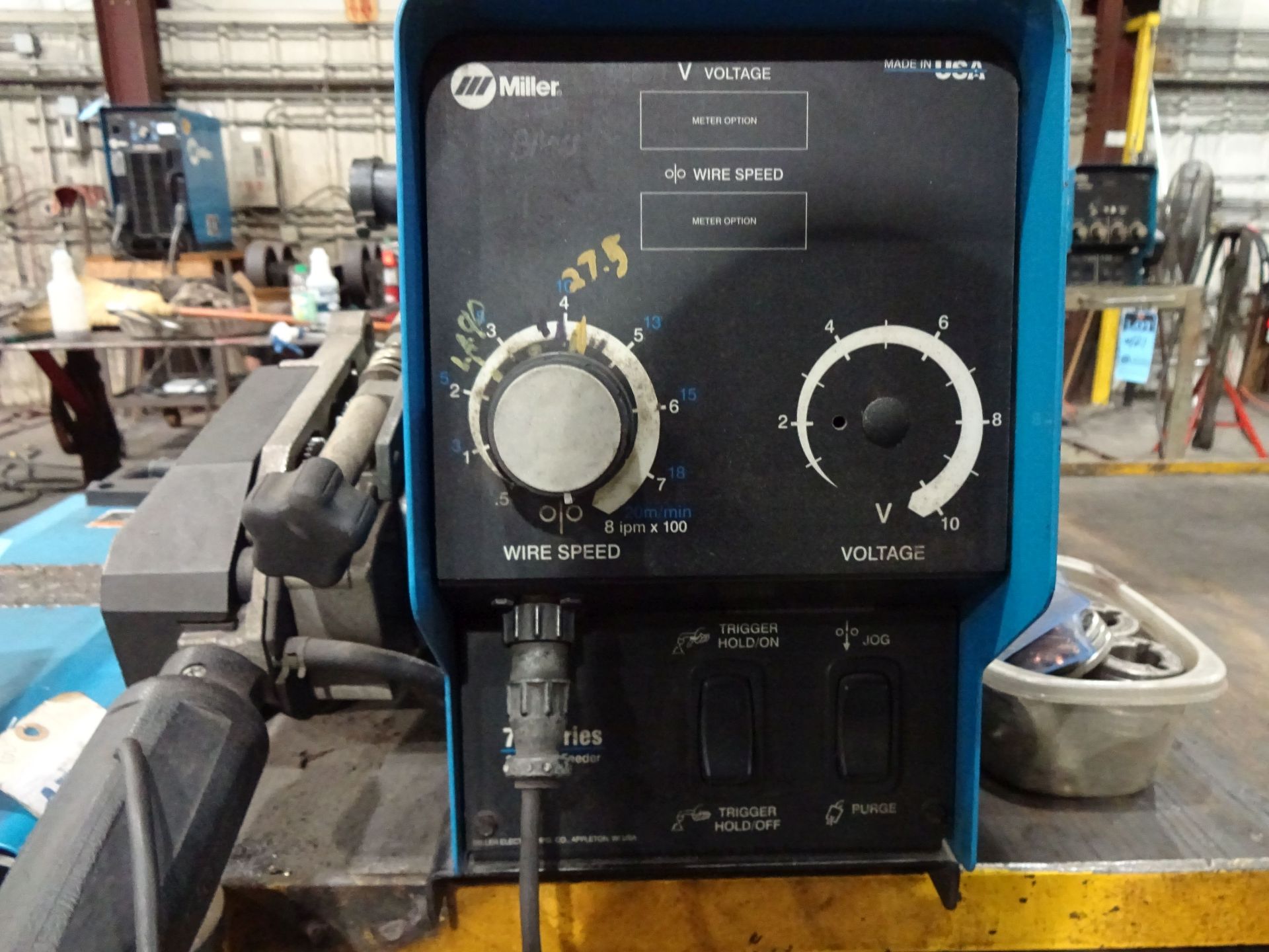 MILLER XMT-304 WELDER WITH MODEL 70 SERIES WIRE FEED - LOADING CHARGE DUE TO INDUSTRIAL SERVICES AND - Image 5 of 6