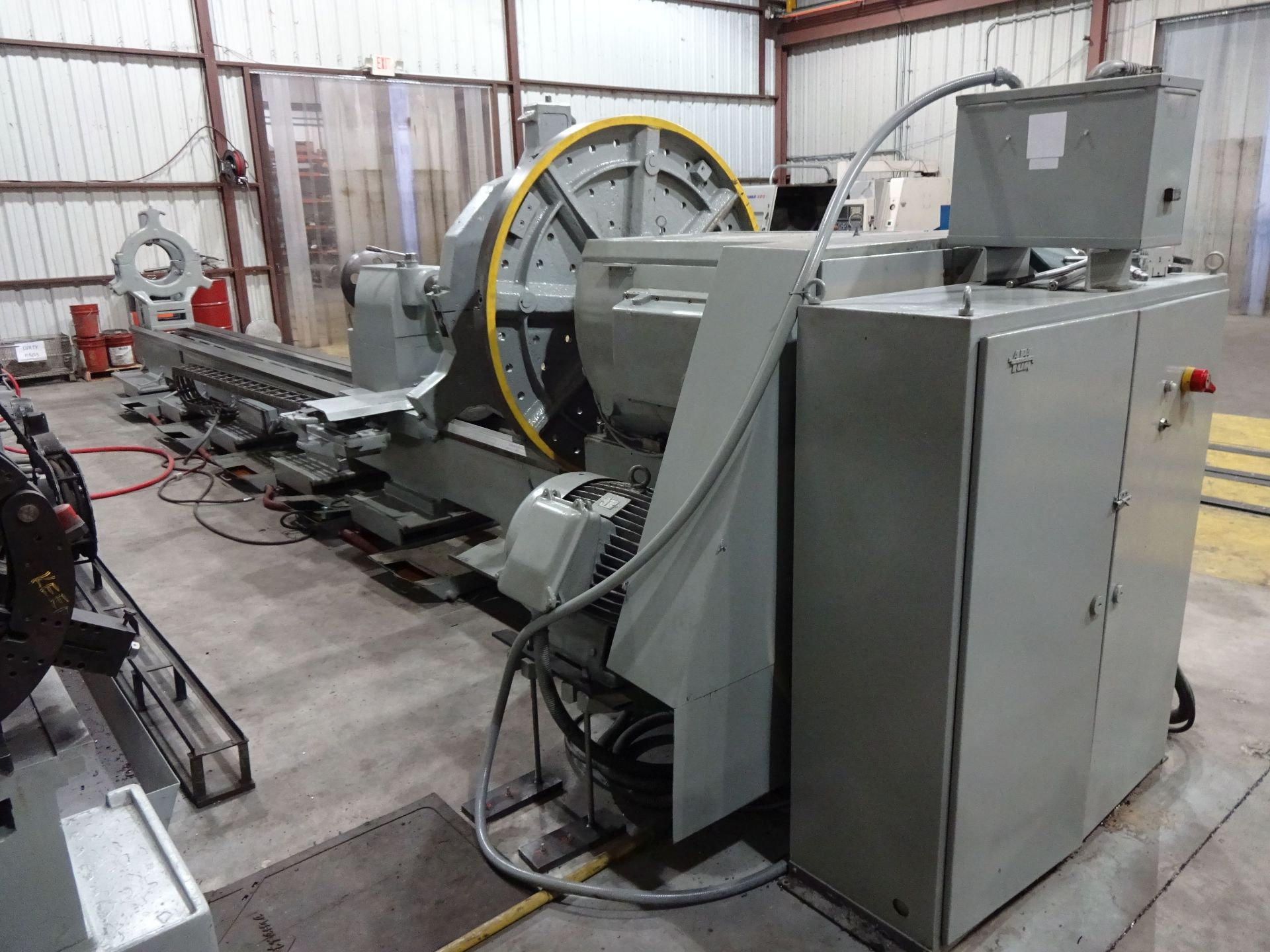 53" / 68" X 275" POREBA MODEL TR135-B/7000 HEAVY DUTY GAP BED ENGINE LATHE; S/N 5181, 60" DIA. - Image 6 of 30