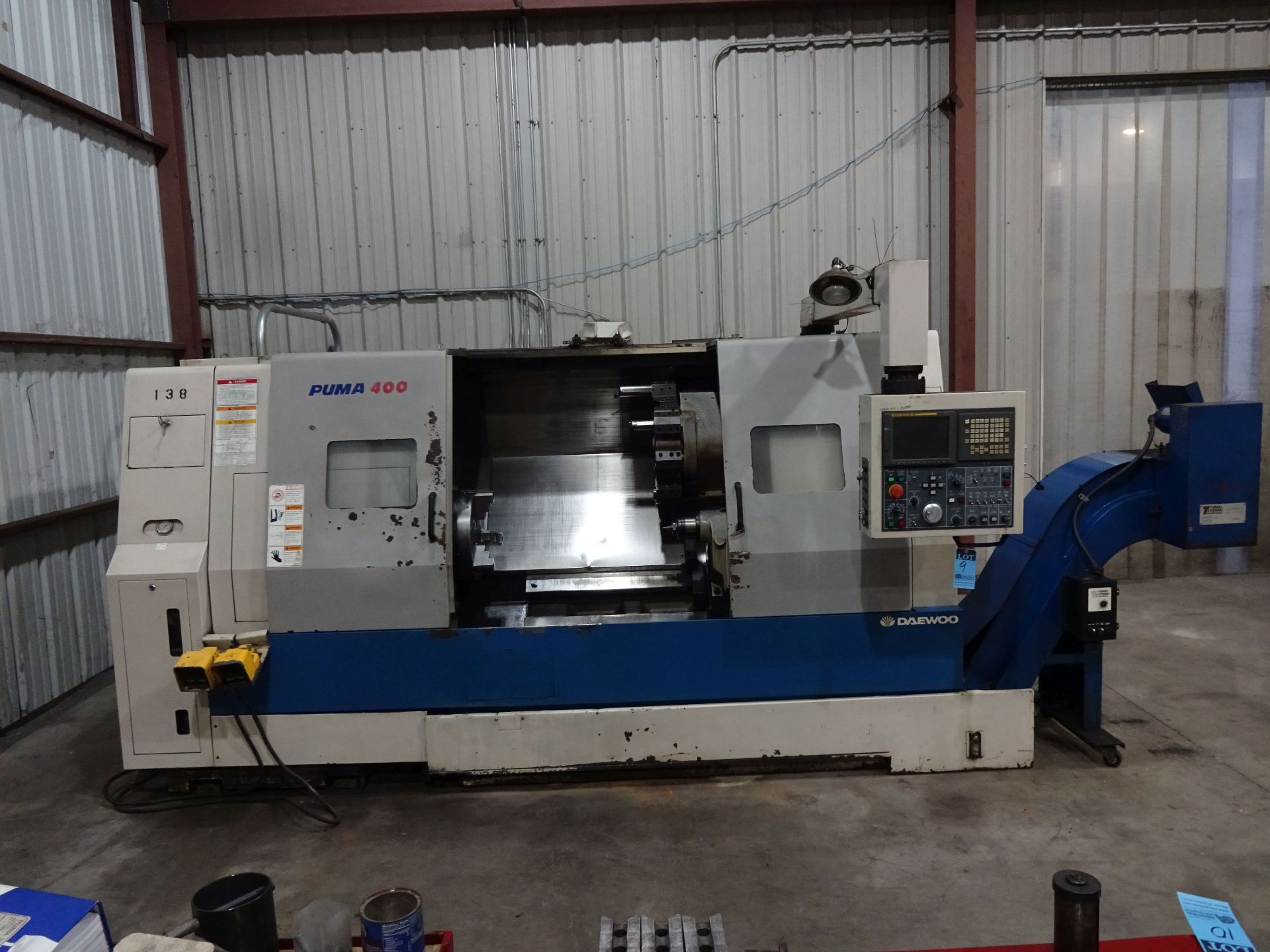 2005 DAEWOO PUMA 400B CNC TURNING CENTER; S/N PM351893, FANUC 21I-TB CONTROL, 18" CHUCK, 30" MAX. - Image 9 of 29