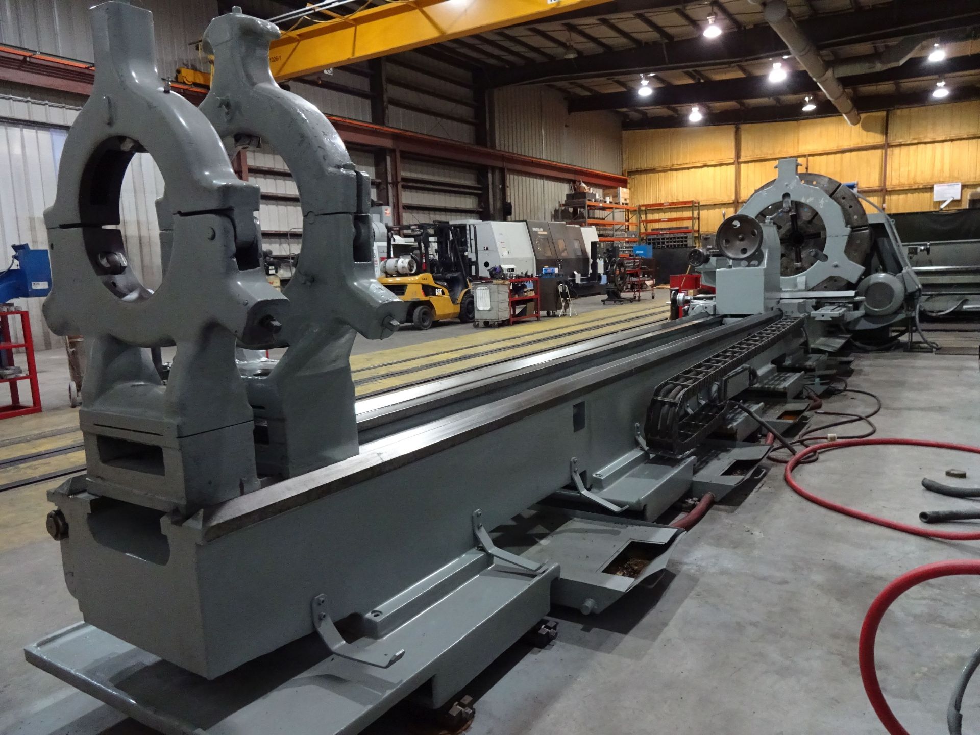 53" / 68" X 275" POREBA MODEL TR135-B/7000 HEAVY DUTY GAP BED ENGINE LATHE; S/N 5181, 60" DIA. - Image 5 of 30