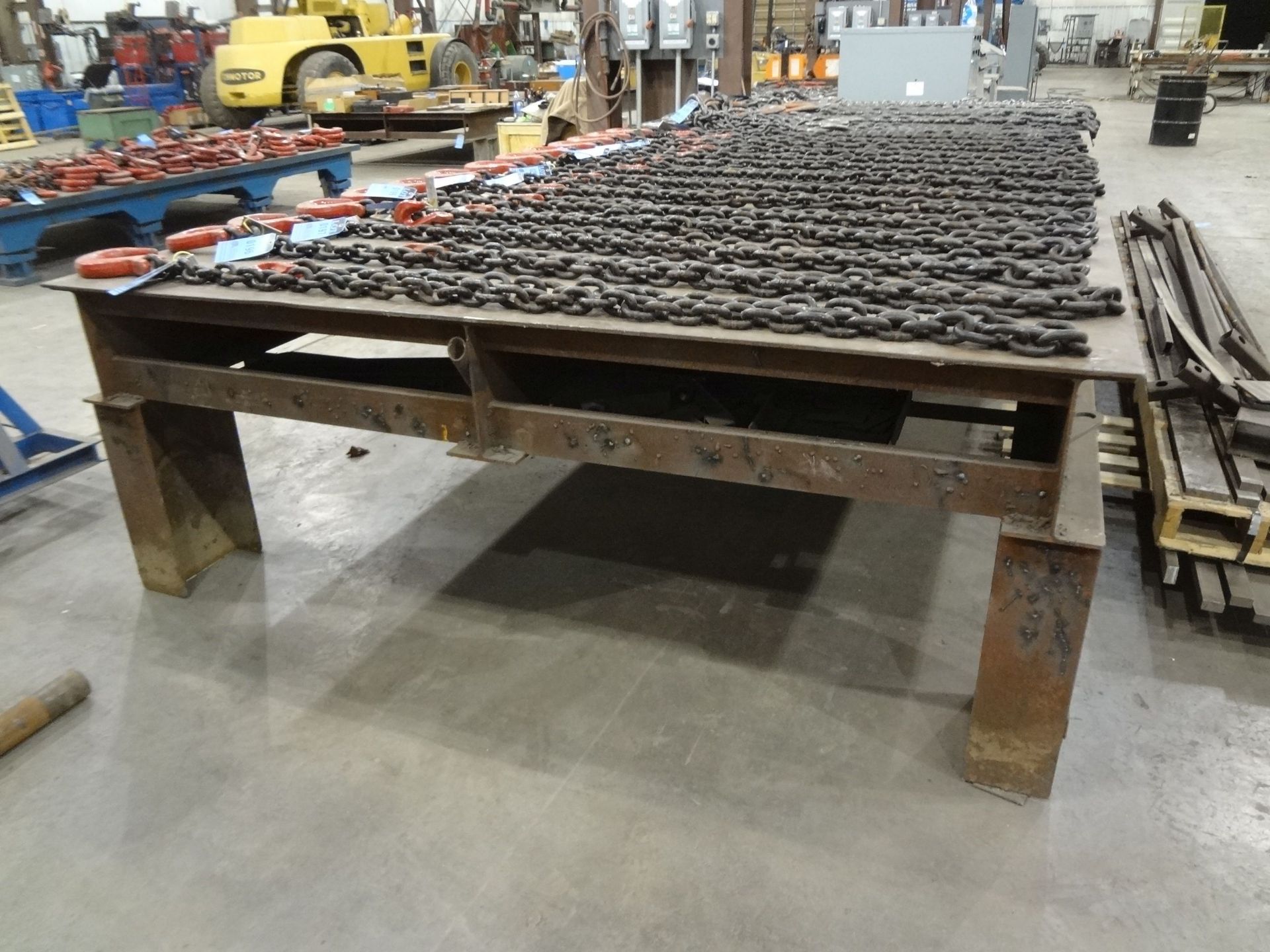 96 1/2" W X 241"L X 36"H X 3/8" THICK STEEL TOP PLATE SHOP FABRICATED WELDED STEEL FRAME LAY-OUT - Image 2 of 2
