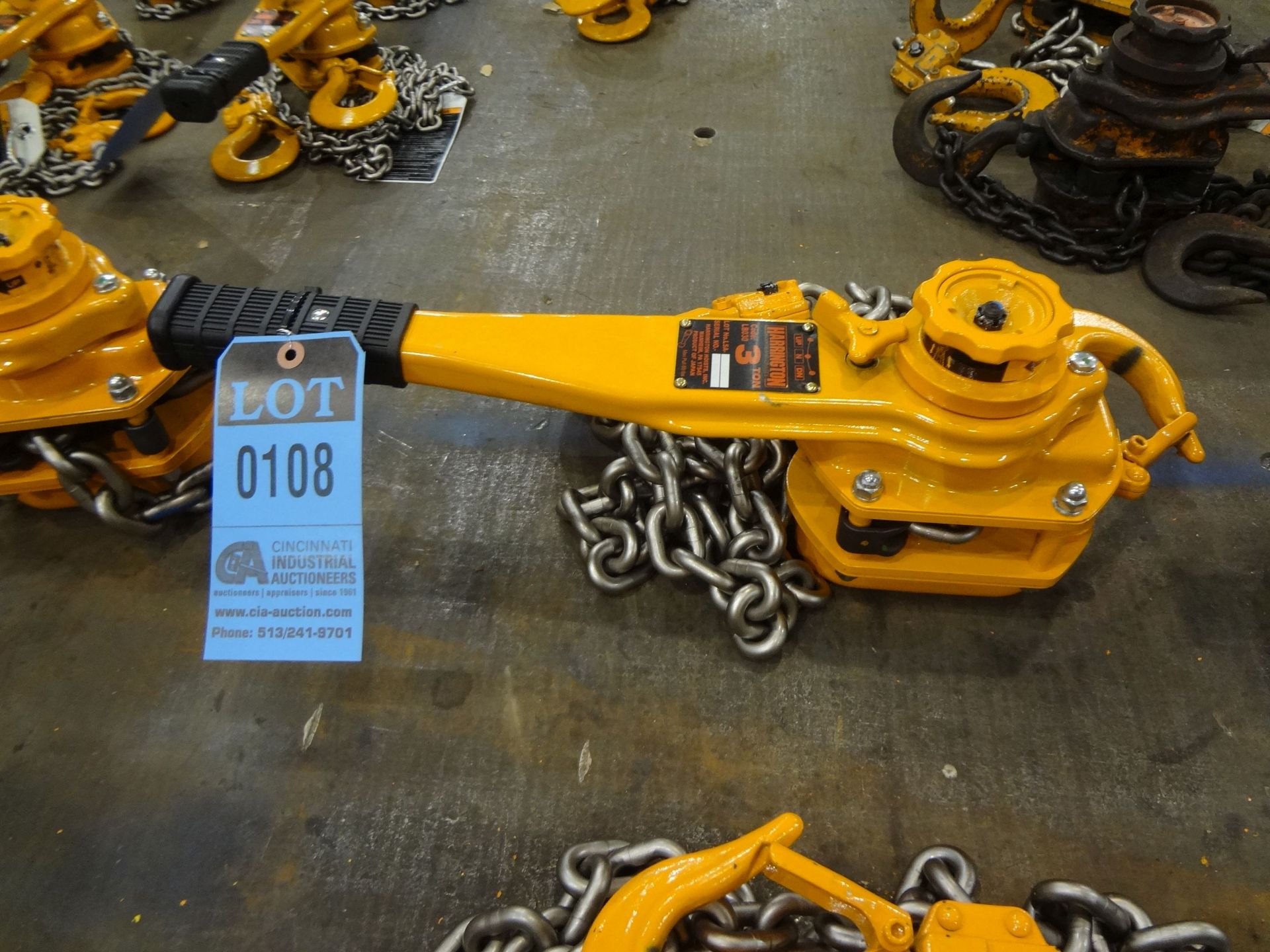 2 TON CAPACITY X 10' LIFT HARRINGTON MODEL L5LB030-10 / LB SERIES BRAND NEW LEVER OPERATED CHAIN