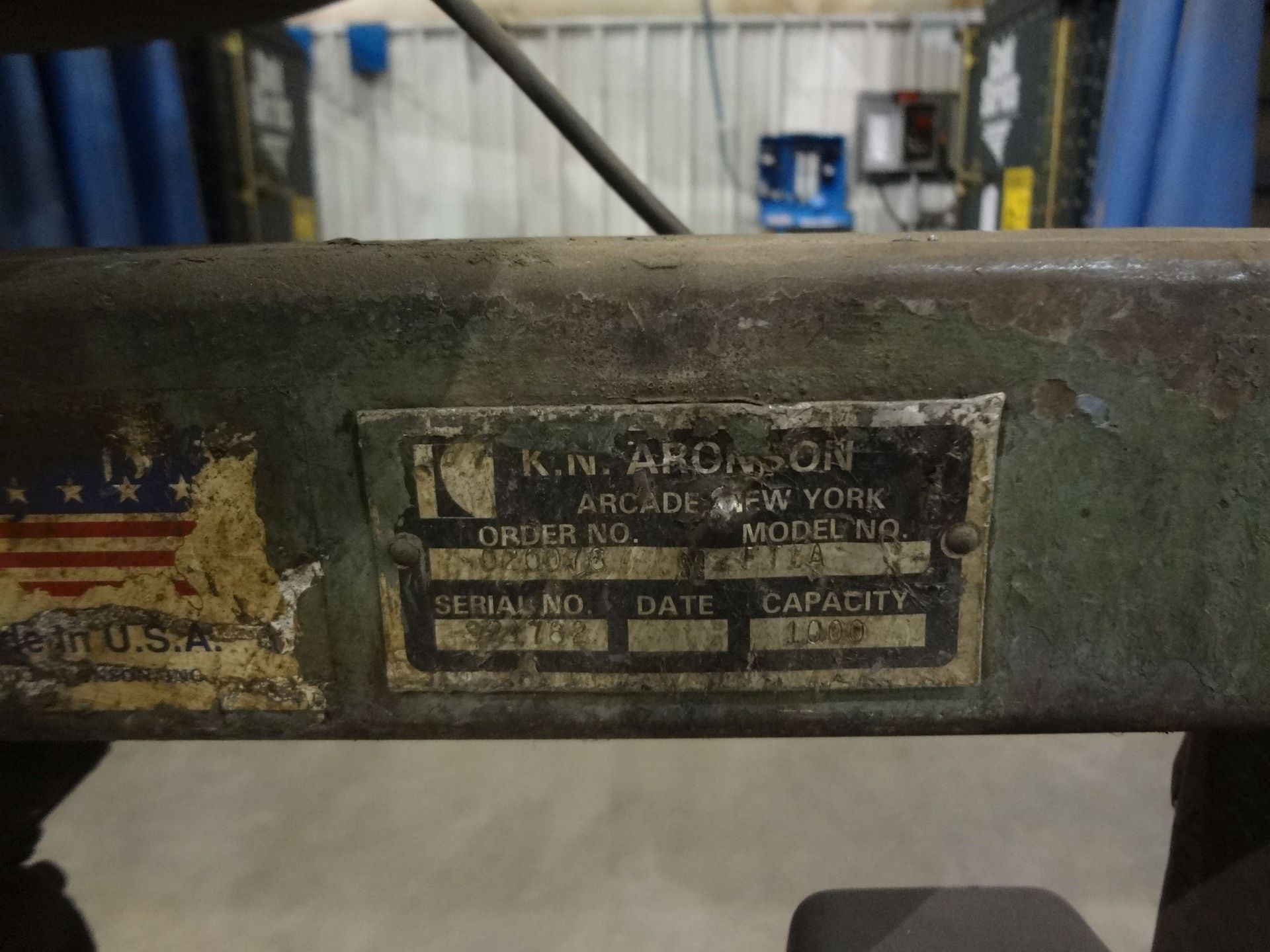 1,000 LB. CAPACITY ARONSON MODEL F1IA ELECTRIC WELDING ROTARY WELDING TABLE - Image 2 of 2