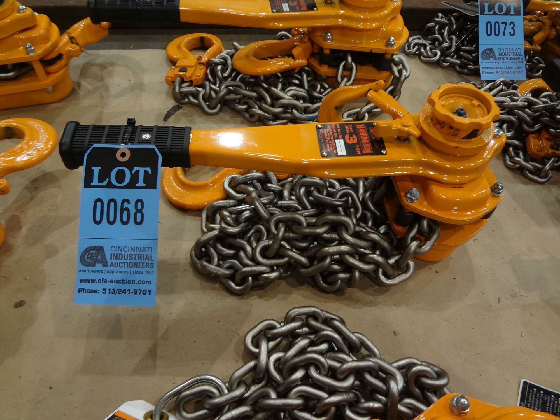 3 TON CAPACITY X 10' LIFT HARRINGTON MODEL LB030 LB SERIES BRAND NEW LEVER OPERATED CHAIN HOIST