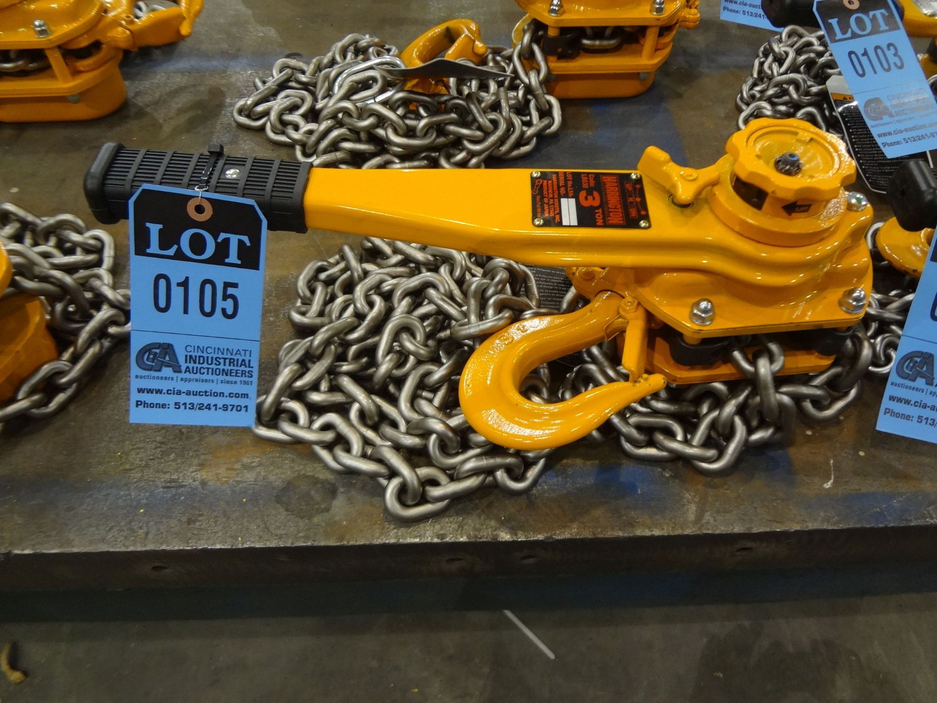 2 TON CAPACITY X 10' LIFT HARRINGTON MODEL L5LB030-10 / LB SERIES BRAND NEW LEVER OPERATED CHAIN