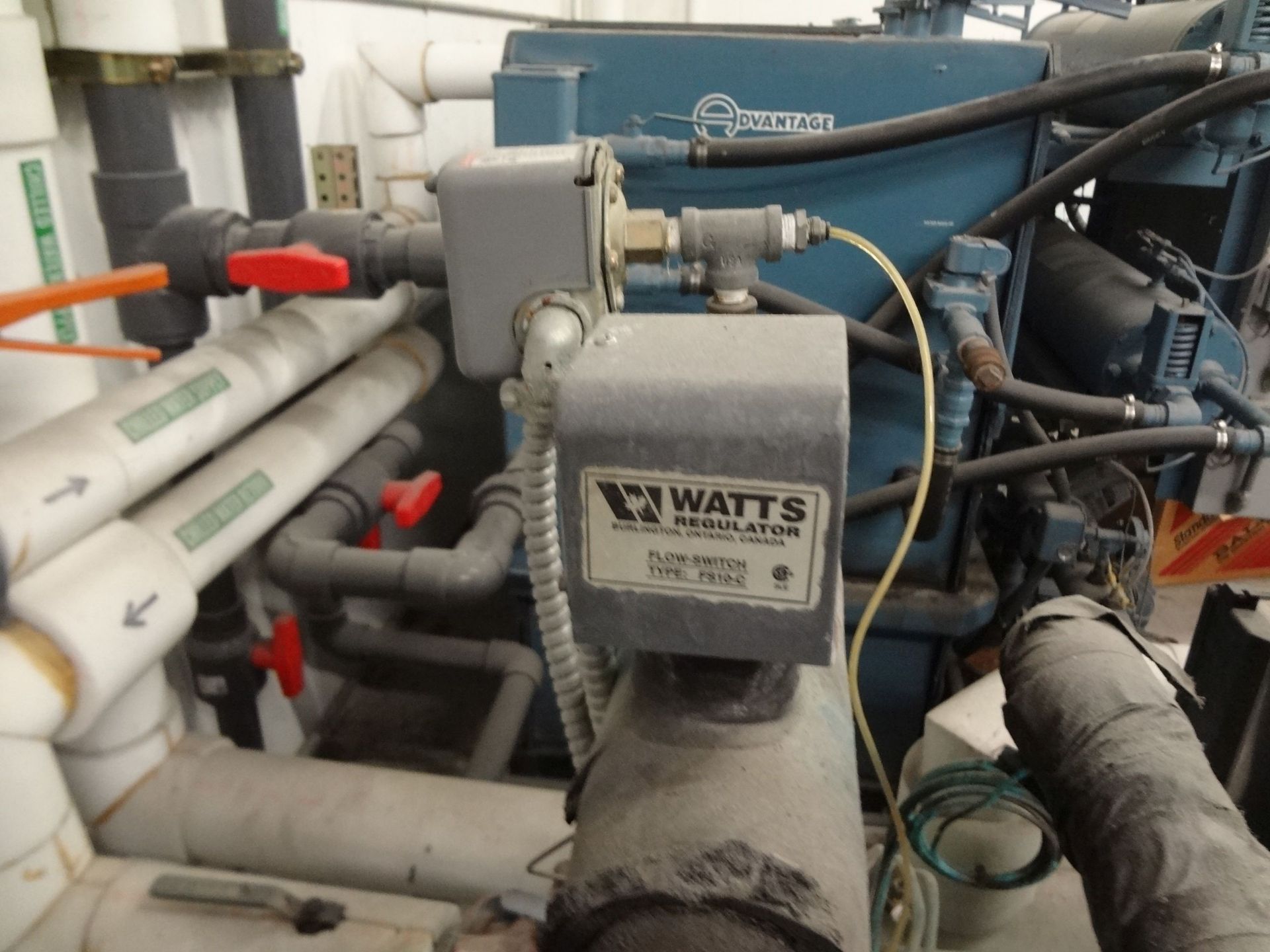 20 TON ADVANTAGE ENGINEERING MODEL C-20WPT-40HRX WATER CONDENSED CENTRAL CHILLER; S/N 49839, R-22 - Image 9 of 12