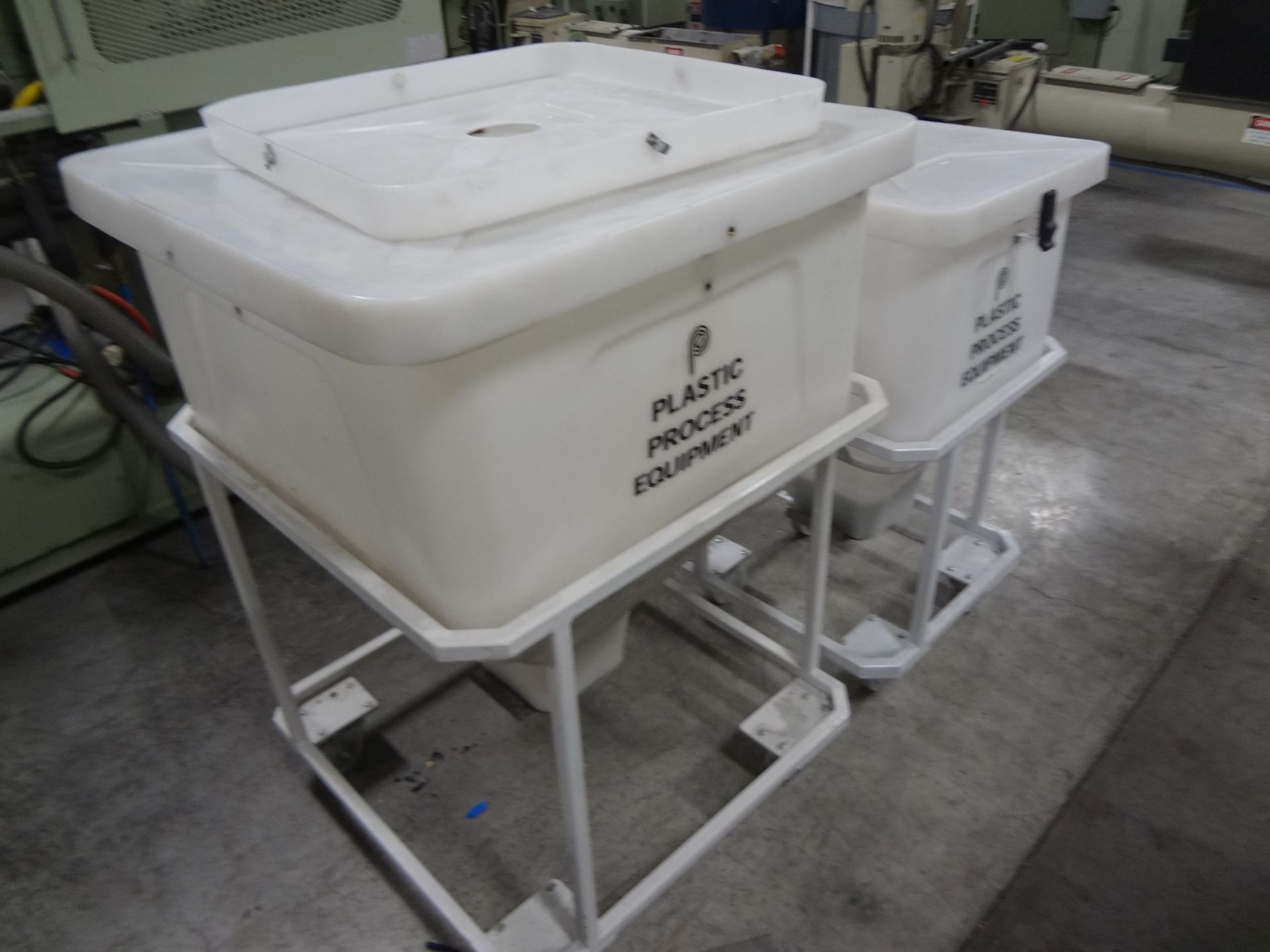 (LOT) OF (2) PLASTIC PROCESS EQUIPMENT POLY BINS - Image 2 of 3