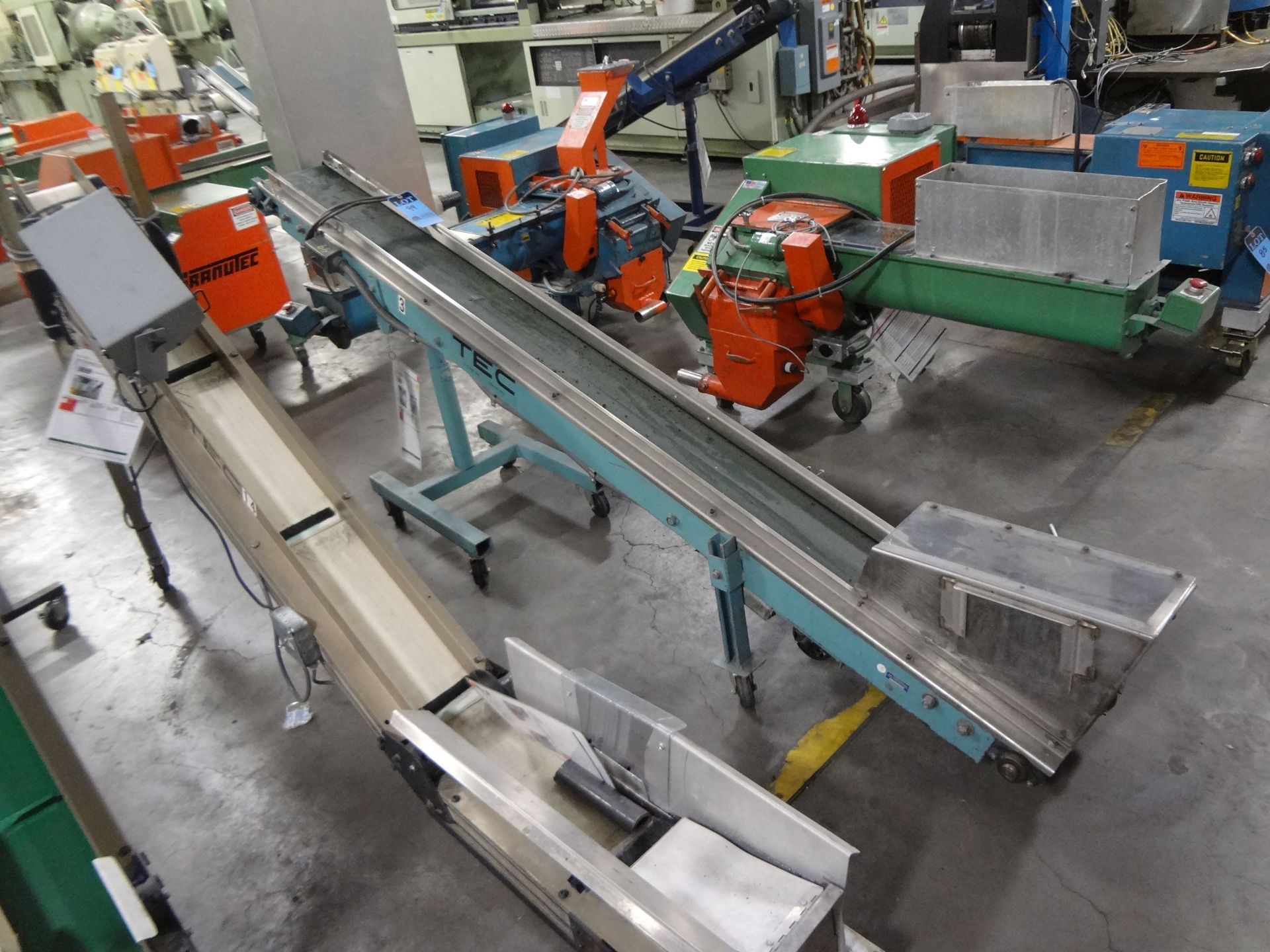 7" X 100" TEC INCLINDED BELT CONVEYOR; S/N N/A - Image 2 of 3