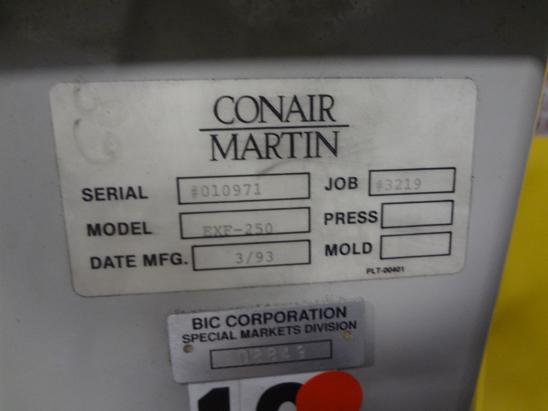 CONAIR MARTIN MODEL EXF-250 SPRUE PICKER ROBOT; S/N 010971 (NEW 1993) *ROBOT ONLY - NO CONTROLLER* - Image 4 of 8