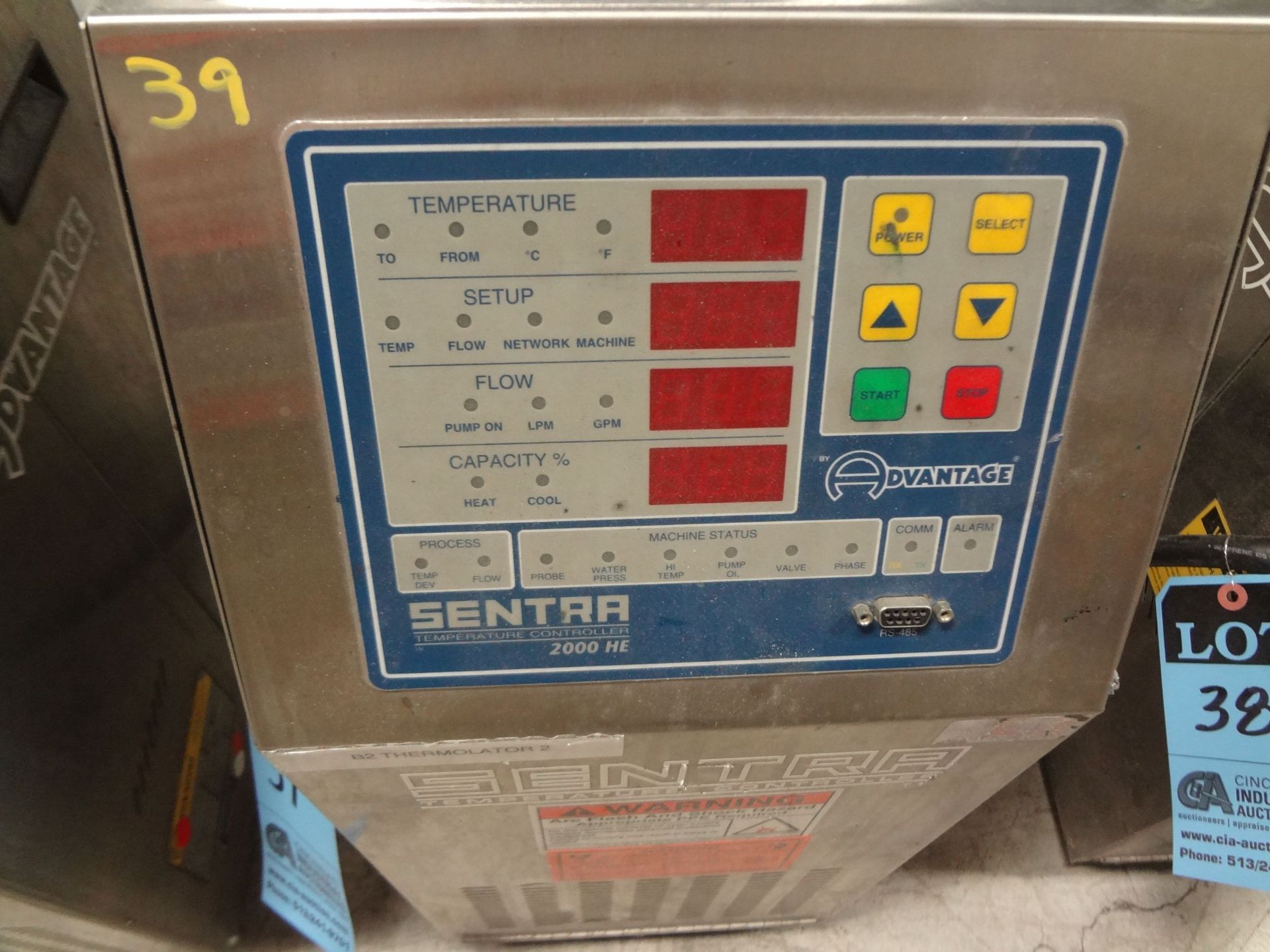 ADVANTAGE ENGINEERING MODEL SENTRA 2000 HE SK-1035-41C1 LIQUID MOLD TEMPERATURE CONTROLLER; S/N - Bild 3 aus 5