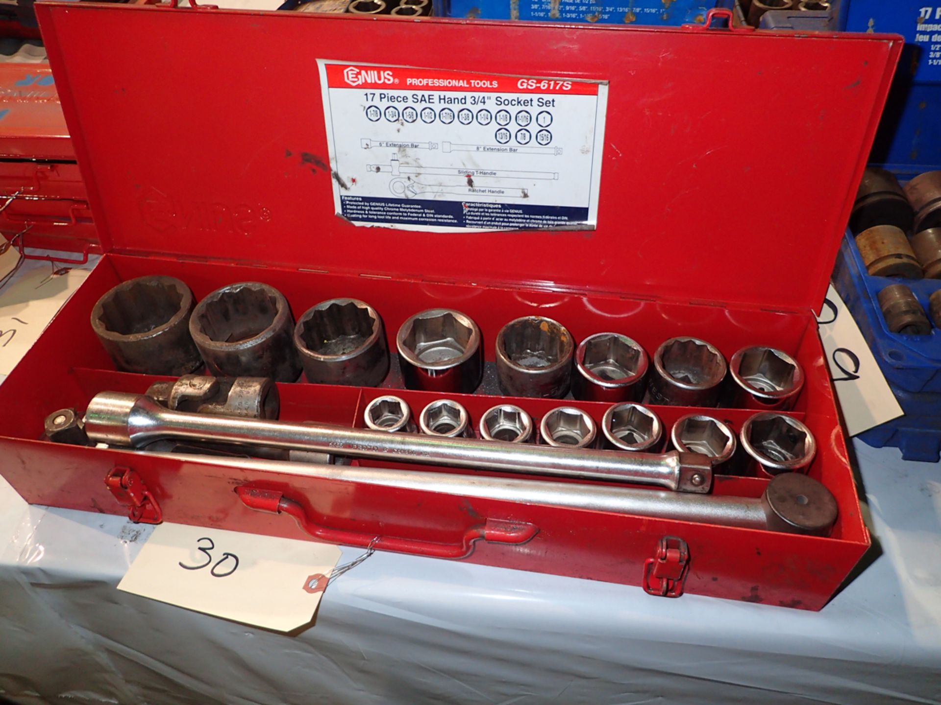 GENIUS SAE 3/4 SOCKET SET