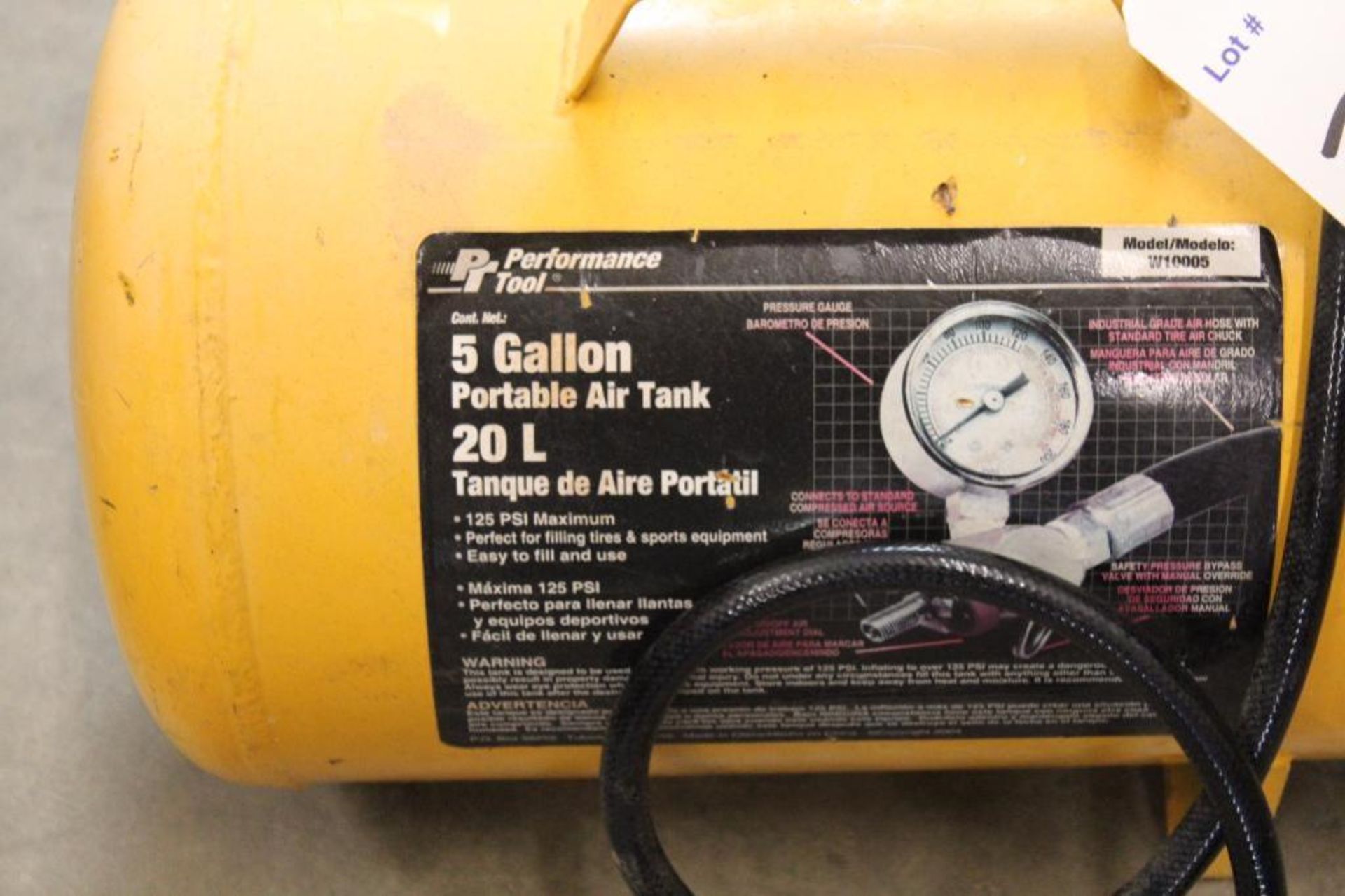 5 gallon portable air tank - Image 2 of 3