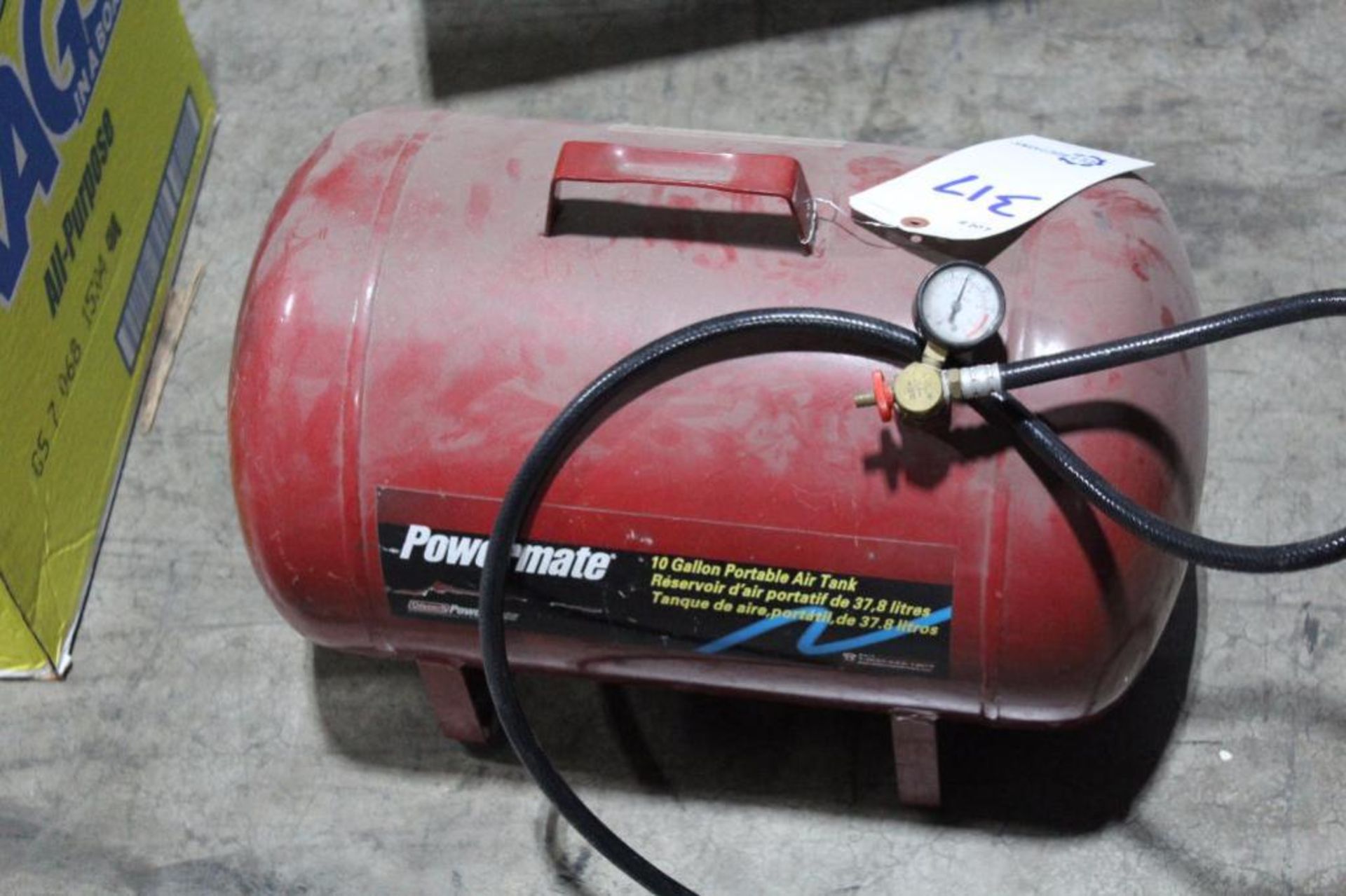 Powermate 10 gallon portable air tank