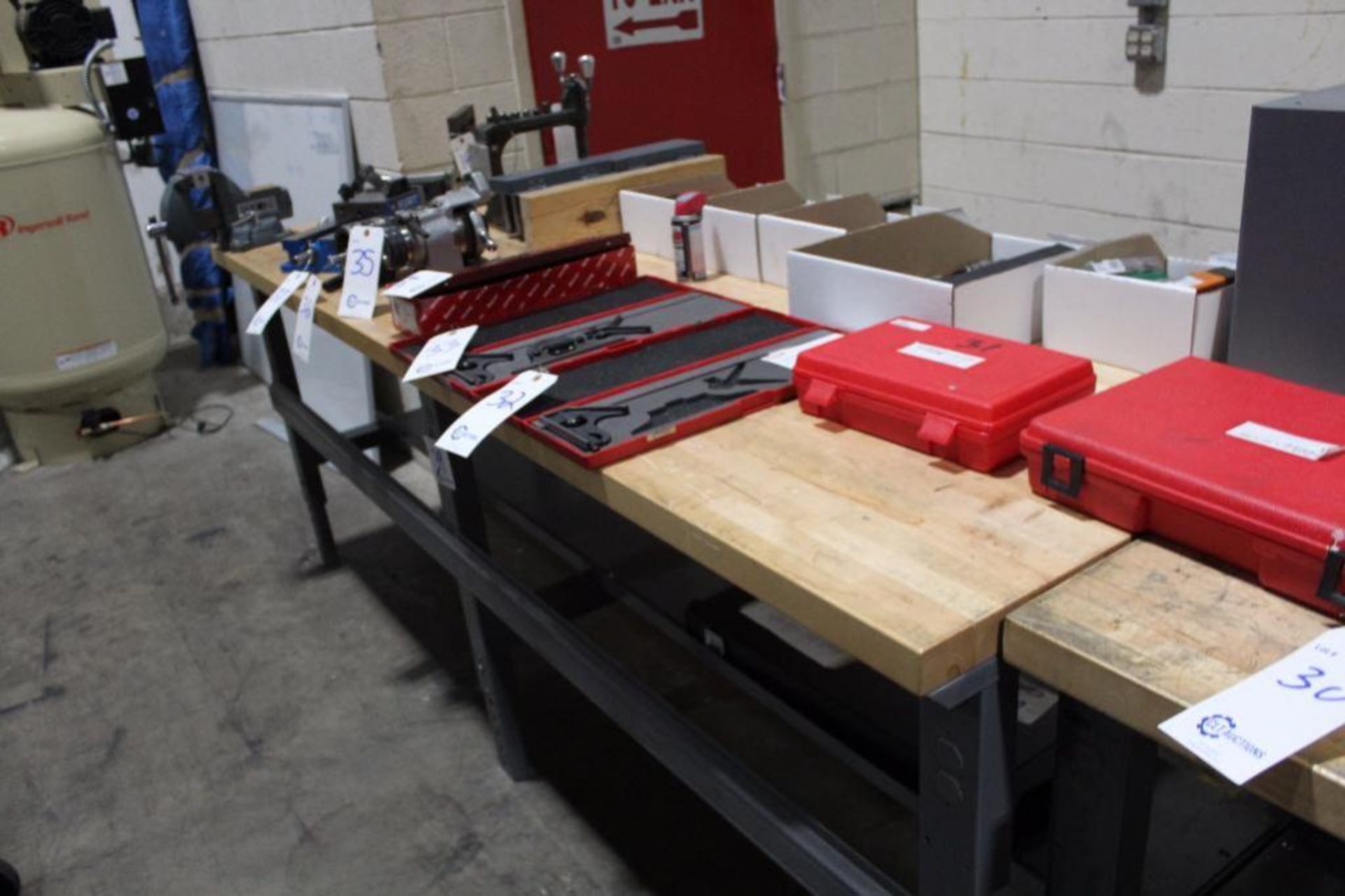 Butcher block top work bench - Image 3 of 4