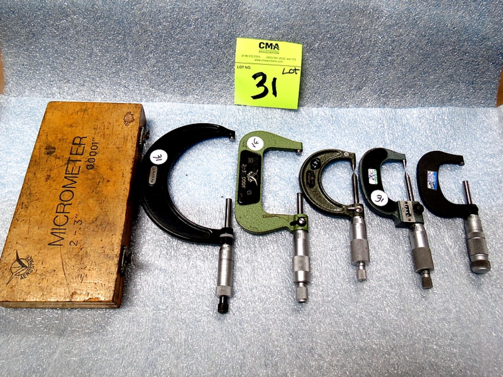 LOT 5-ASSORTED MICROMETERS 1" - 4"
