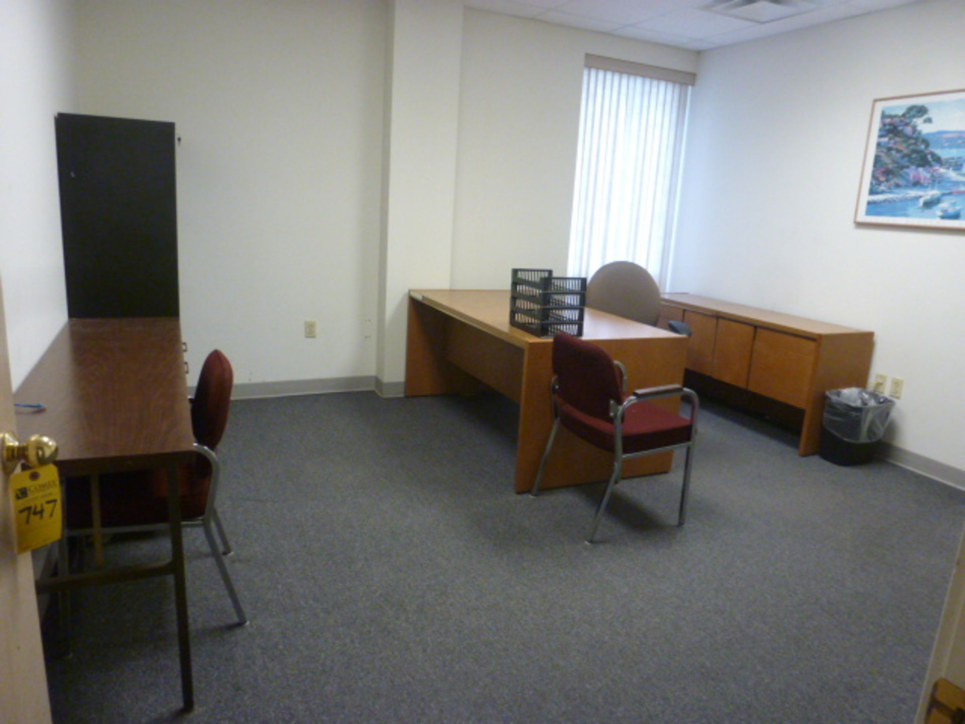 (2) Desks w/(3) Chairs, File Cabinet, Hutch, Etc. (Lot)
