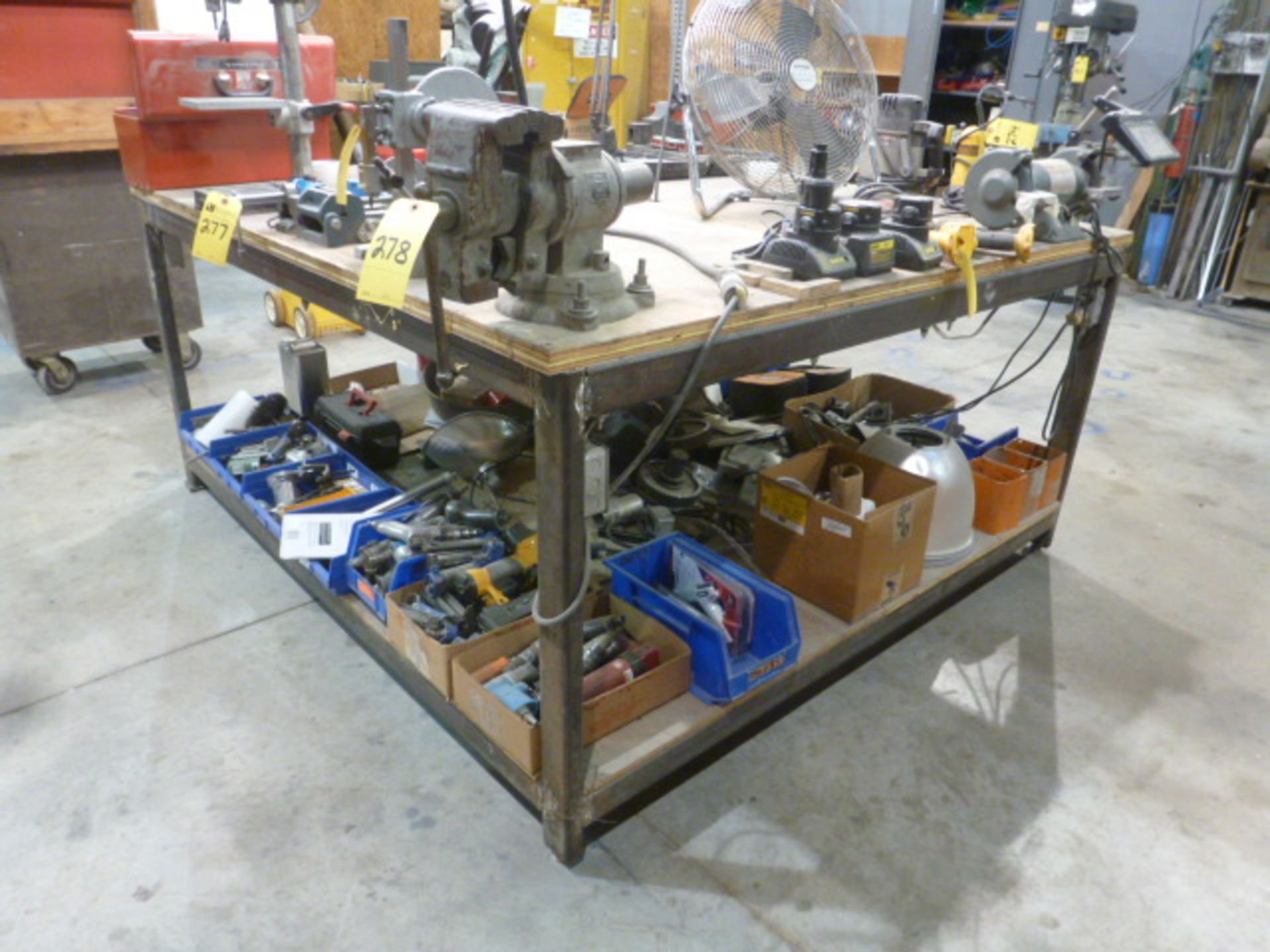 Vises, Bench Grinder, Drill Press, Pneumatic Tools, Etc. (Lot)