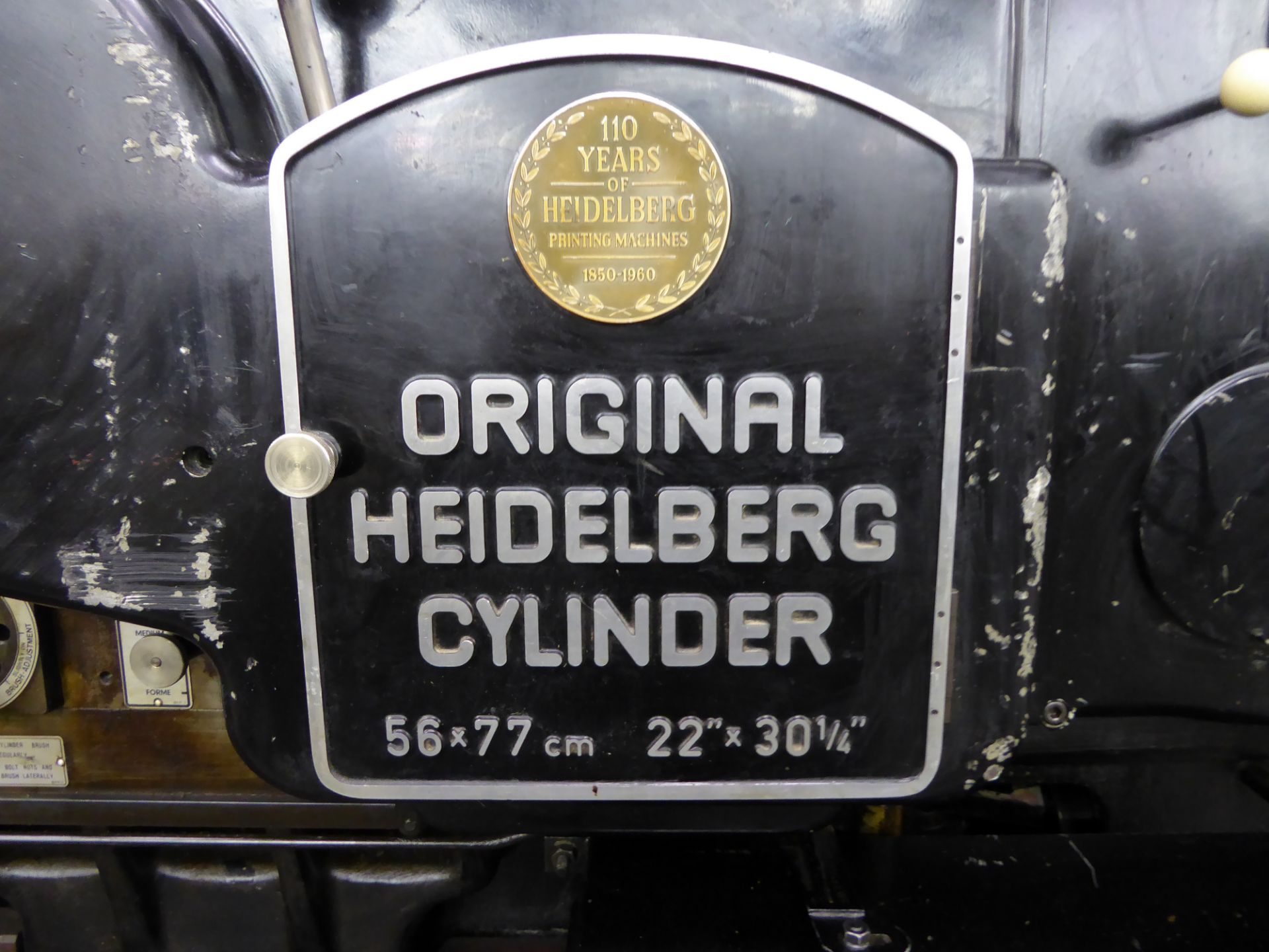 Original Heidelberg Cylinder Press, 56x77 cm, 22"x30.25" - Image 6 of 6