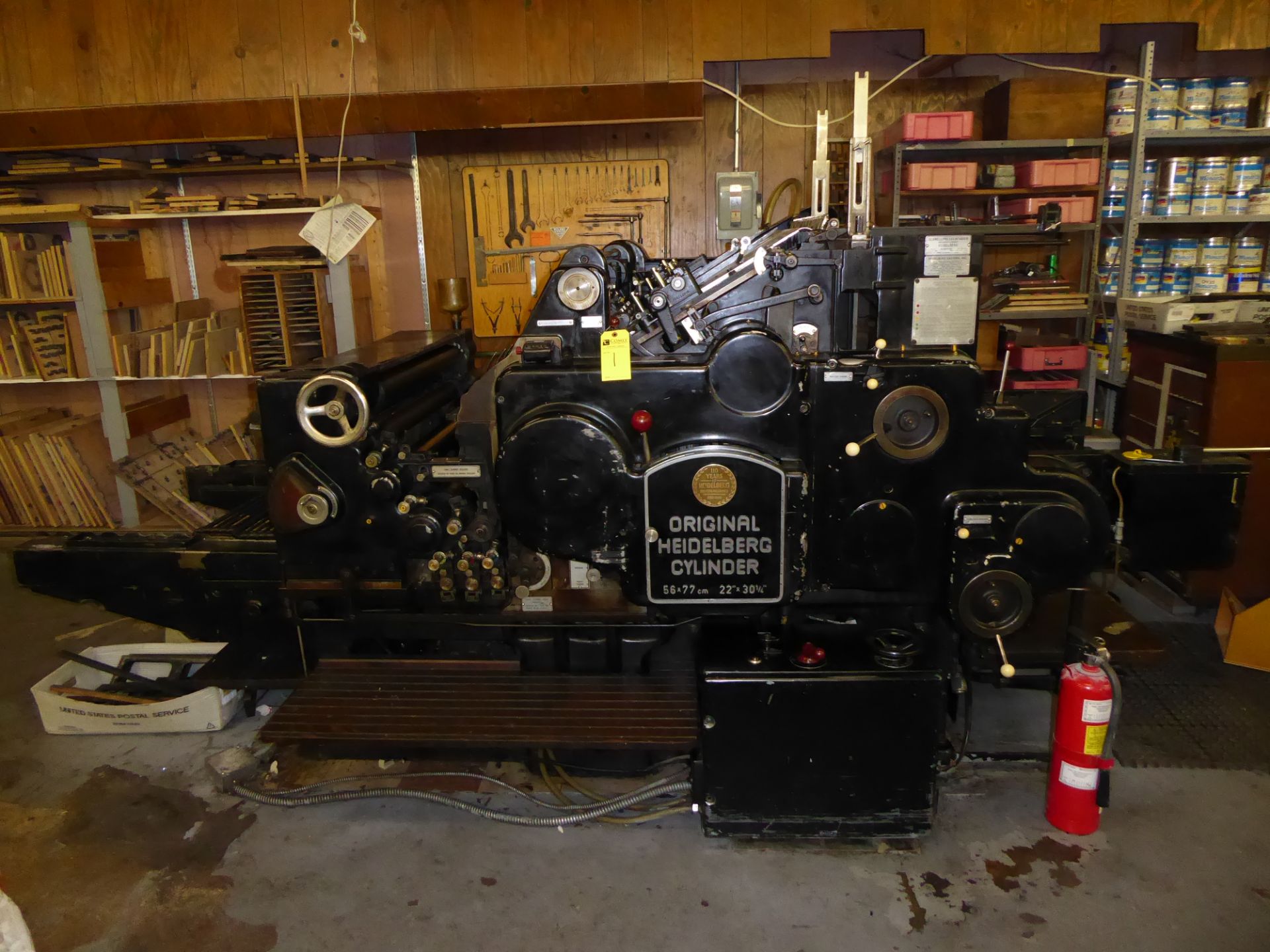 Original Heidelberg Cylinder Press, 56x77 cm, 22"x30.25"