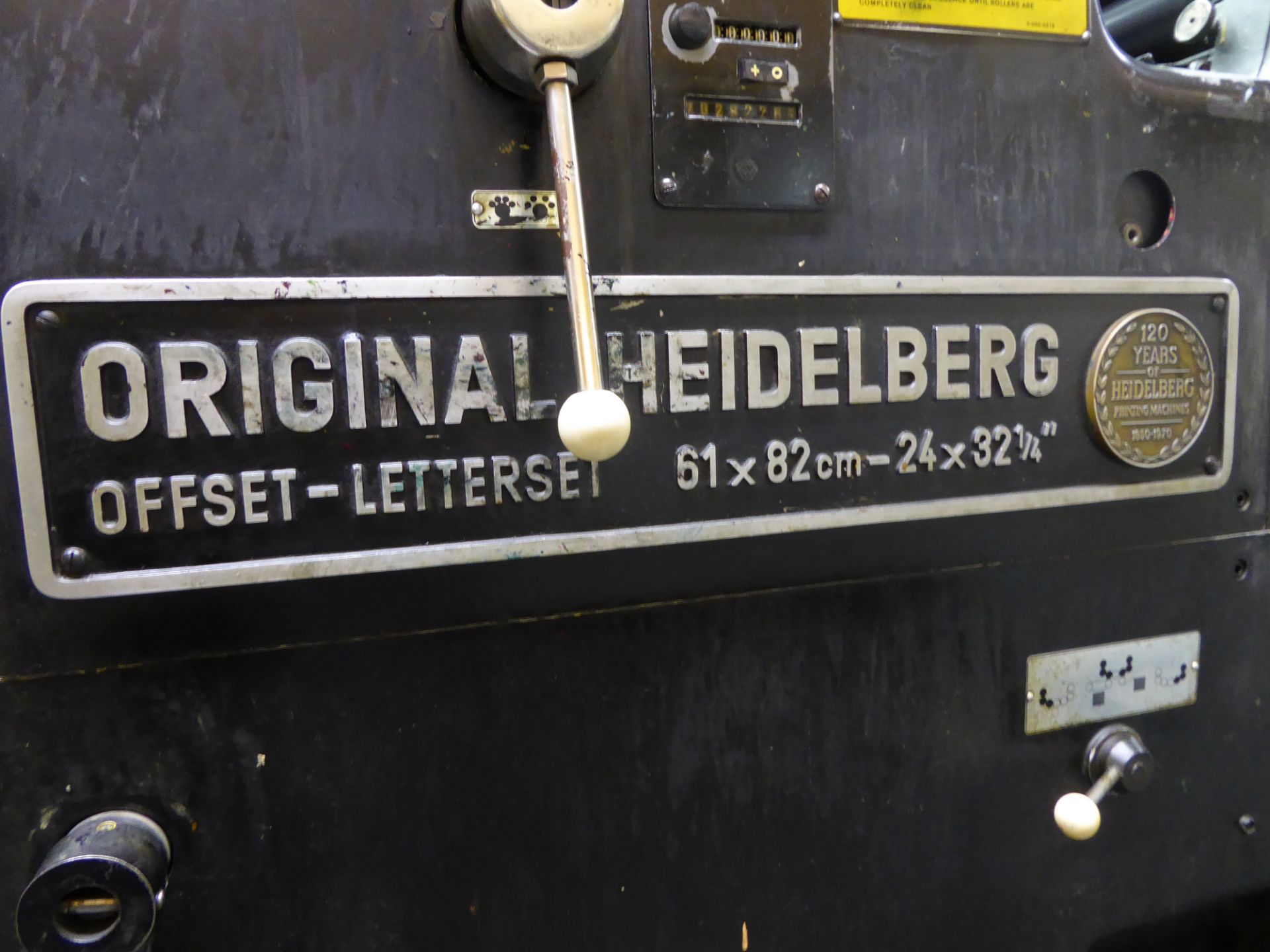 Original Heidelberg Offset-Letterset Press, 61x82cm, 24"x32.25" - Image 4 of 4