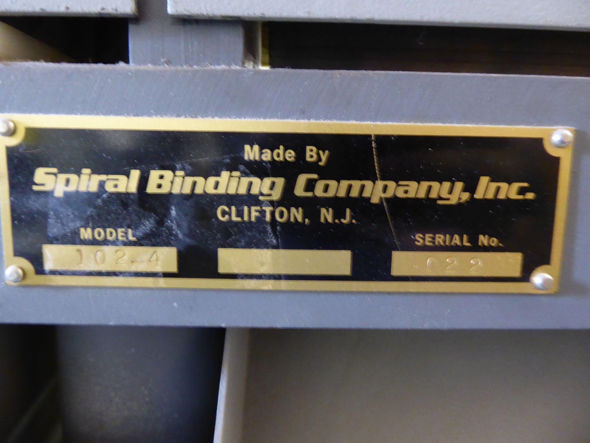 Spiral Binding Company, m/n 102-4, s/n 022 - Image 3 of 3