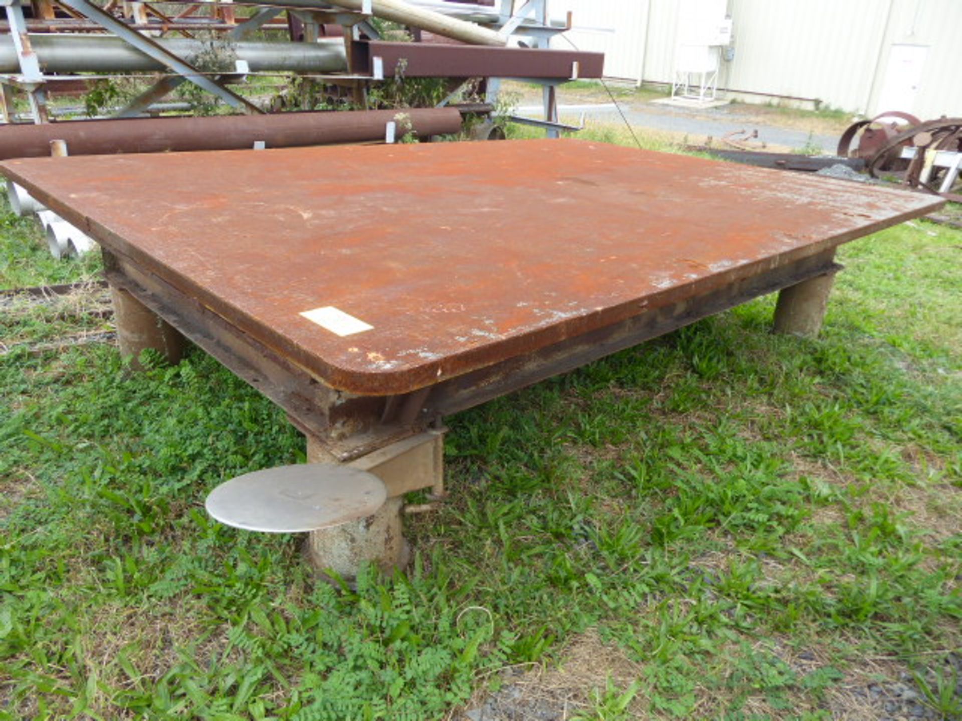 Steel Work Table, 9 1/2' x 7'