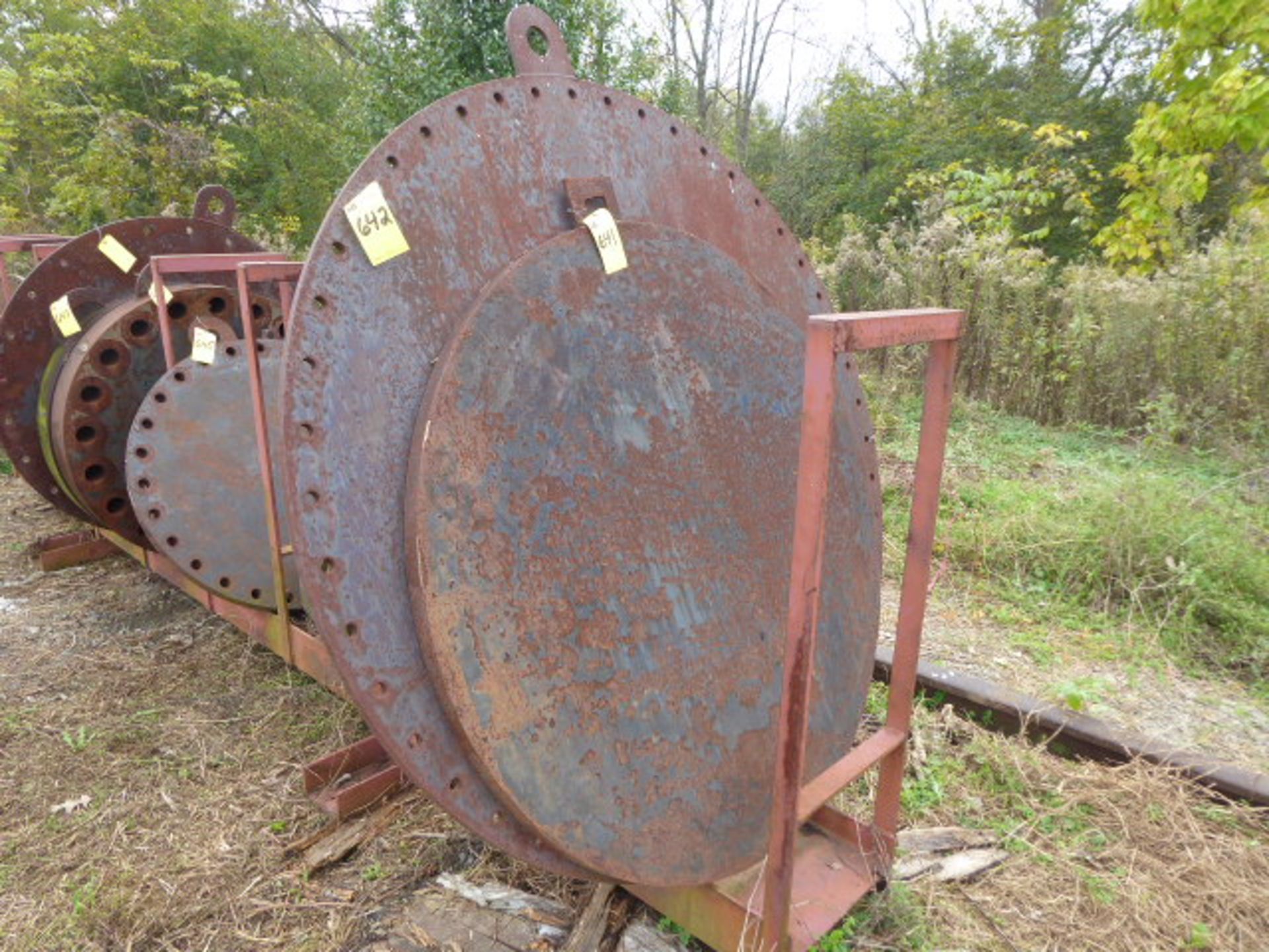 Steel Blind Flange, Approx. 66" D x 3/4" Thickness