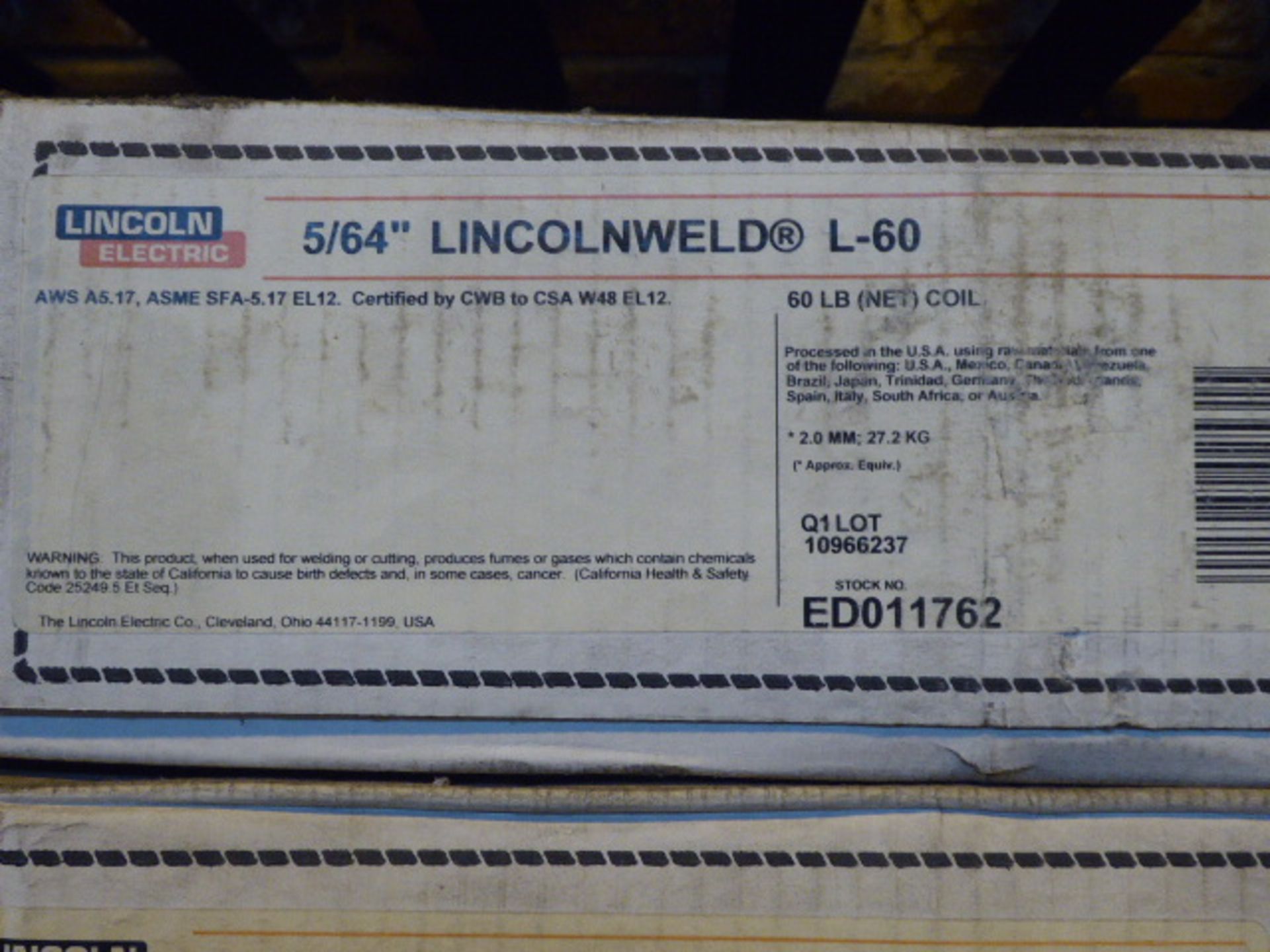 Lincolnweld L-60 5/64" Welding Wire (6 Each) - Image 2 of 2