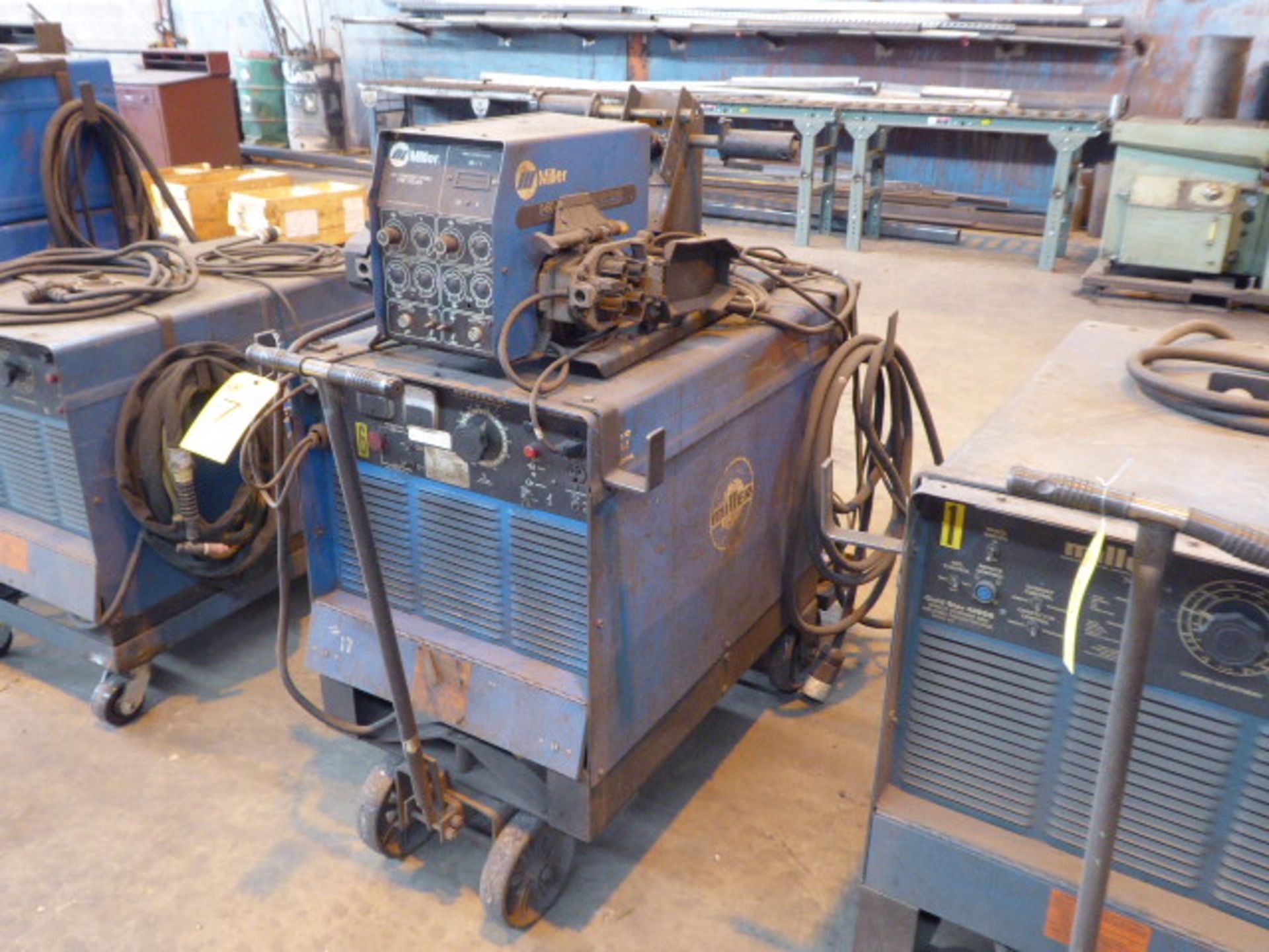 Miller Mig Welding Machine, m/n Deltaweld 450, s/n JG031959 w/Wire Feeder, s/n KD443910