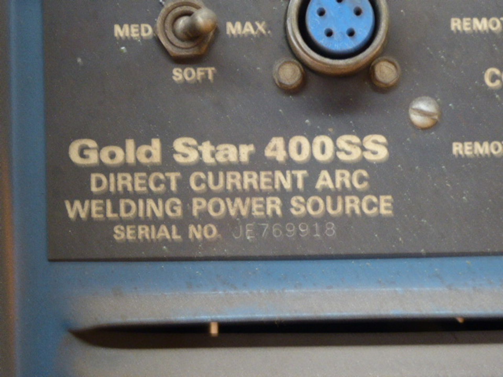 Miller Tig/Stick Welding Machine, m/n Goldstar 400 SS, s/n JE769918 - Image 2 of 2