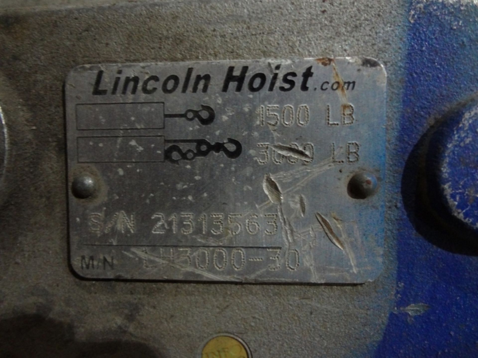 (qty - 2) Lincoln Ratchet Hoists- ***Located in Chattanooga TN*** 1500/3000 lb max - Image 4 of 8