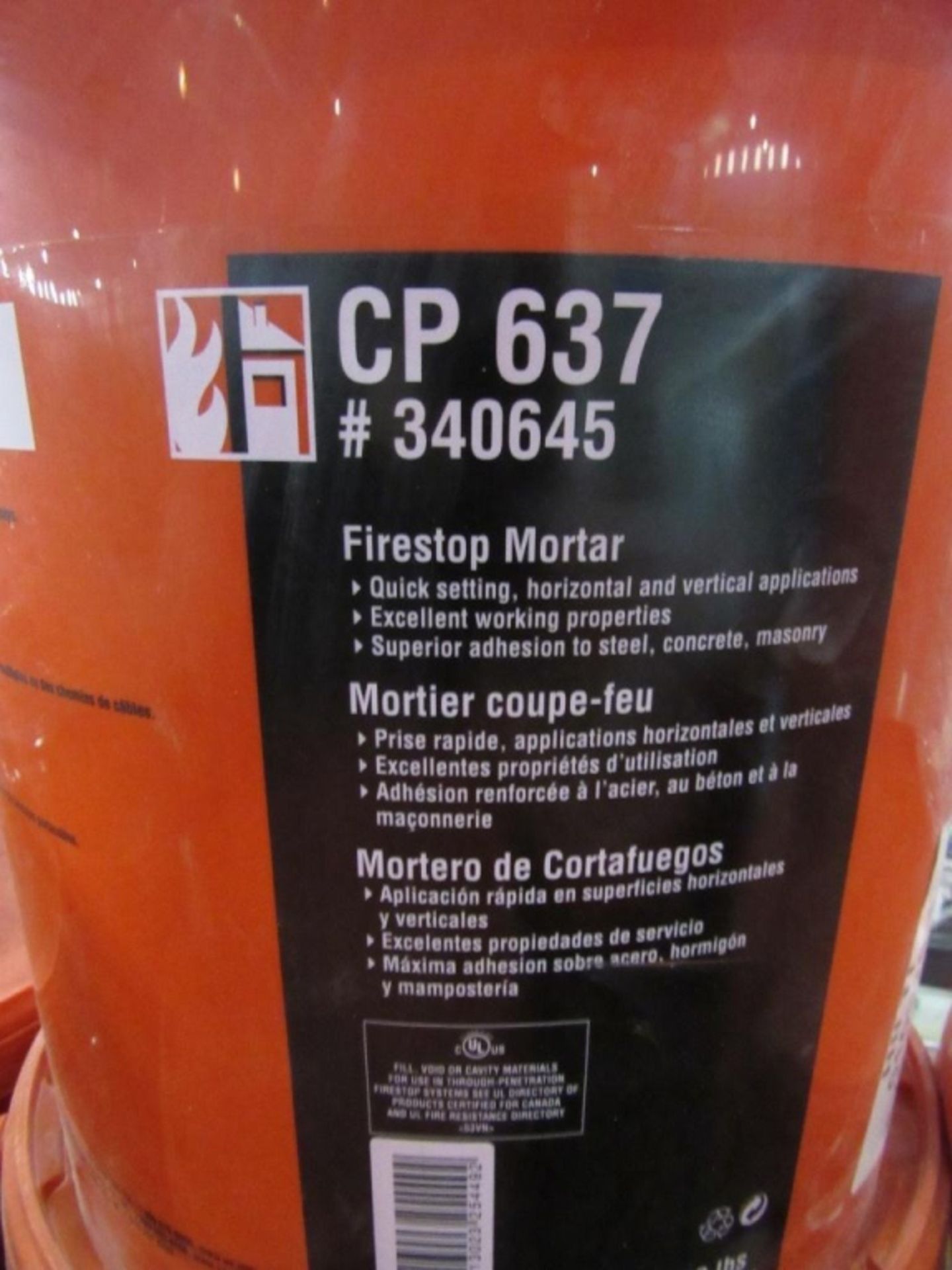 (qty - 26) Buckets Hilti FireStop Mortar- ***Located in Cleveland, TN*** MFR - Hilti Model - CP - Image 4 of 5