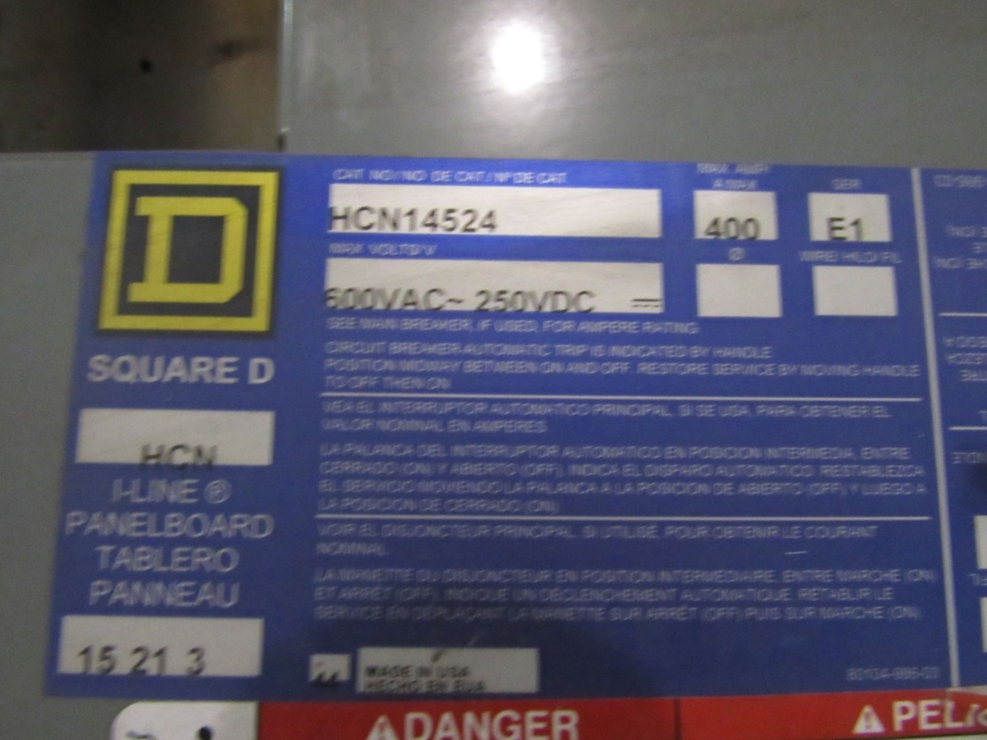 Electrical Control Box- ***Located in Cleveland, TN*** MFR - Square D Cat Number - HCN14524 600 - Image 2 of 3