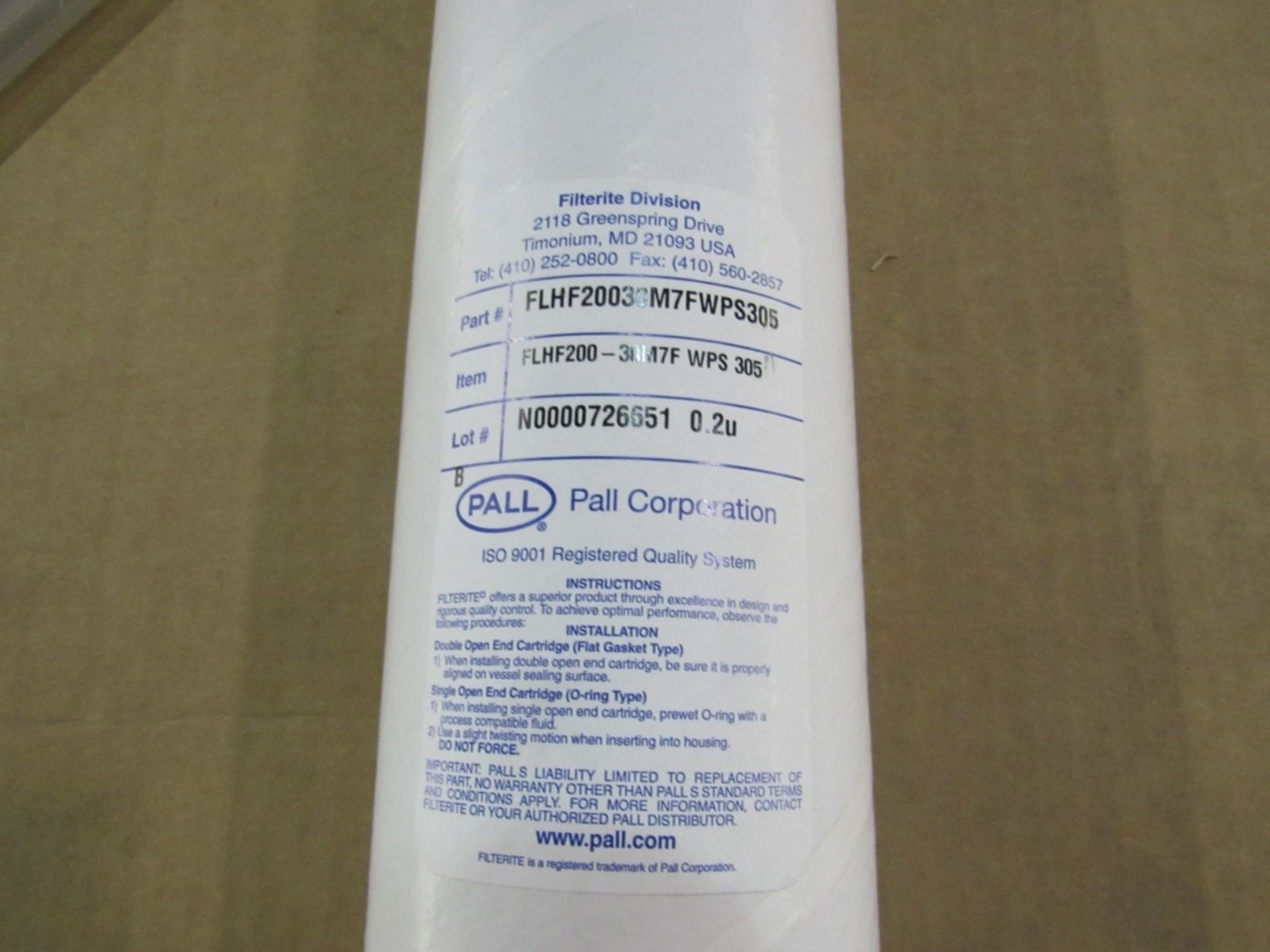 (qty - 48) Filters- ***Located in Cleveland, TN*** MFR - Pall Corp. 30" Part Number - - Image 4 of 6