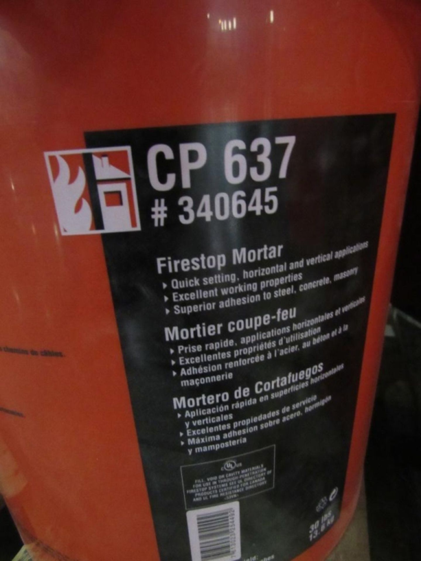 (qty - 18) Buckets of Hilti FireStop Mortar- ***Located in Cleveland, TN*** MFR - Hilti Model - CP - Image 4 of 5