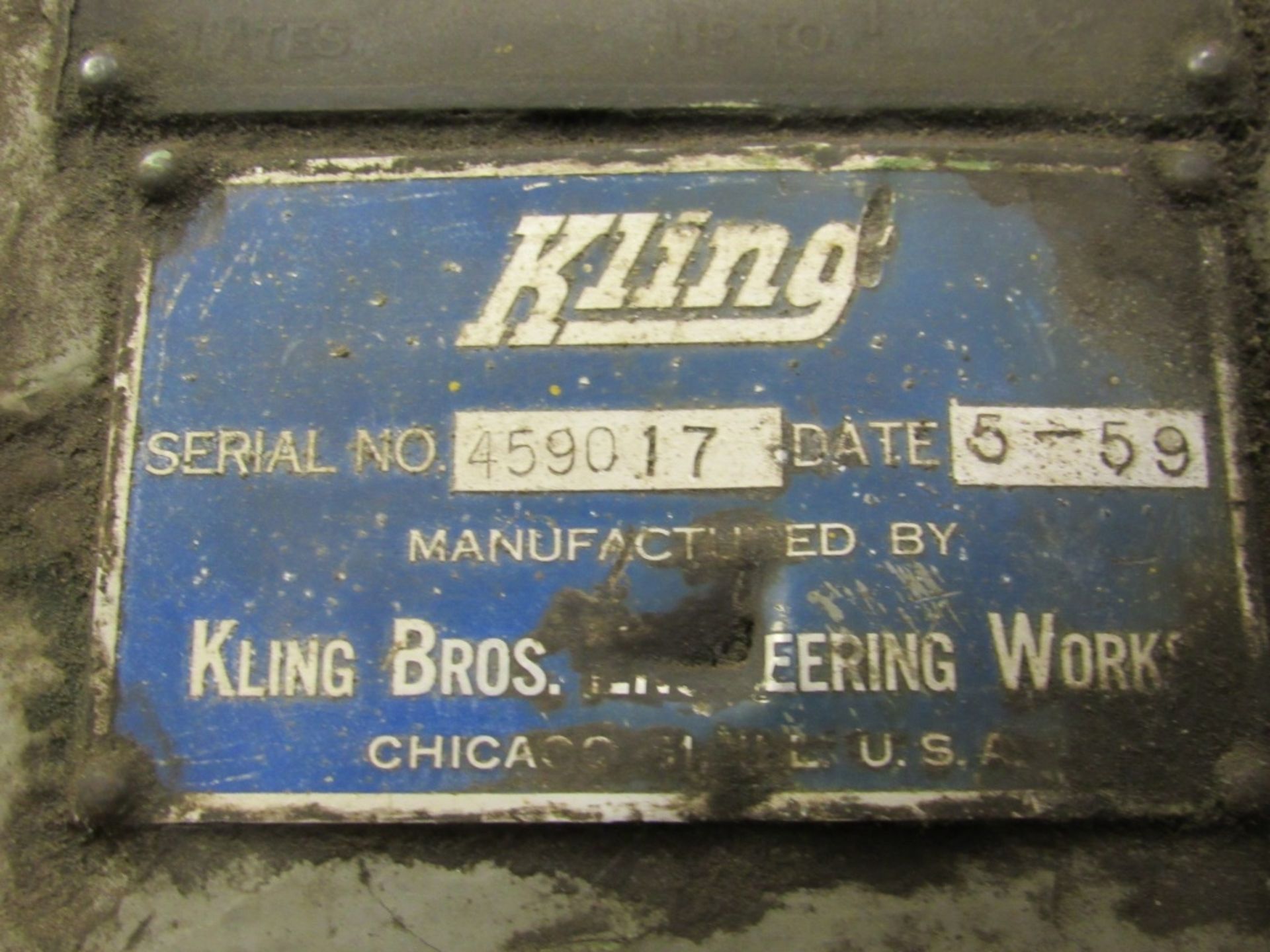 Kling Shear, Punch and Coper- Model - Unmarked Serial - 459017 Rigging Fee - $750.00 - Image 17 of 17