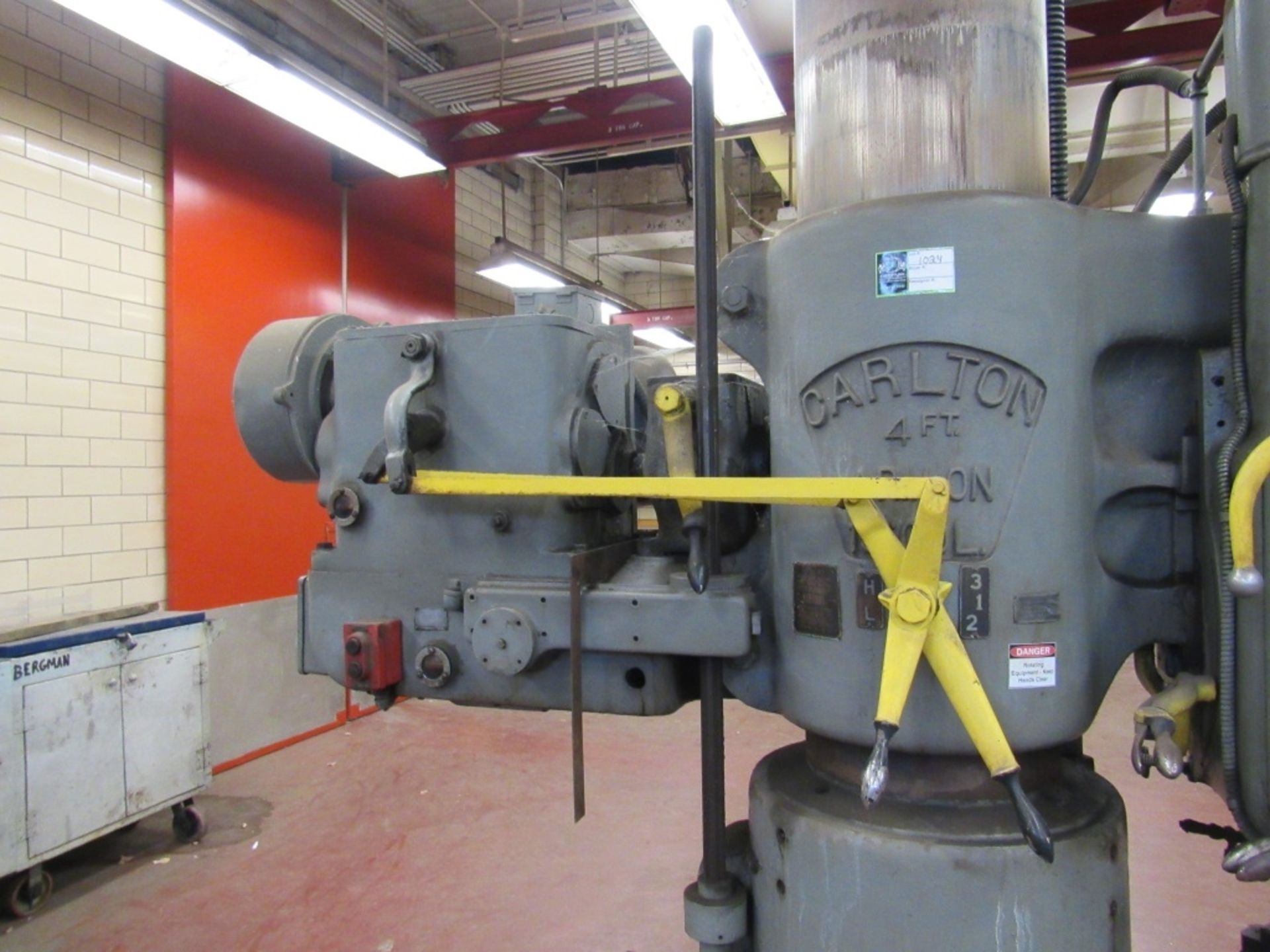 Carlton Radial Arm Drill- Model - Unmarked Serial - Unmarked Rigging Fee - $750.00 4' Arm 15" Col - Image 11 of 25