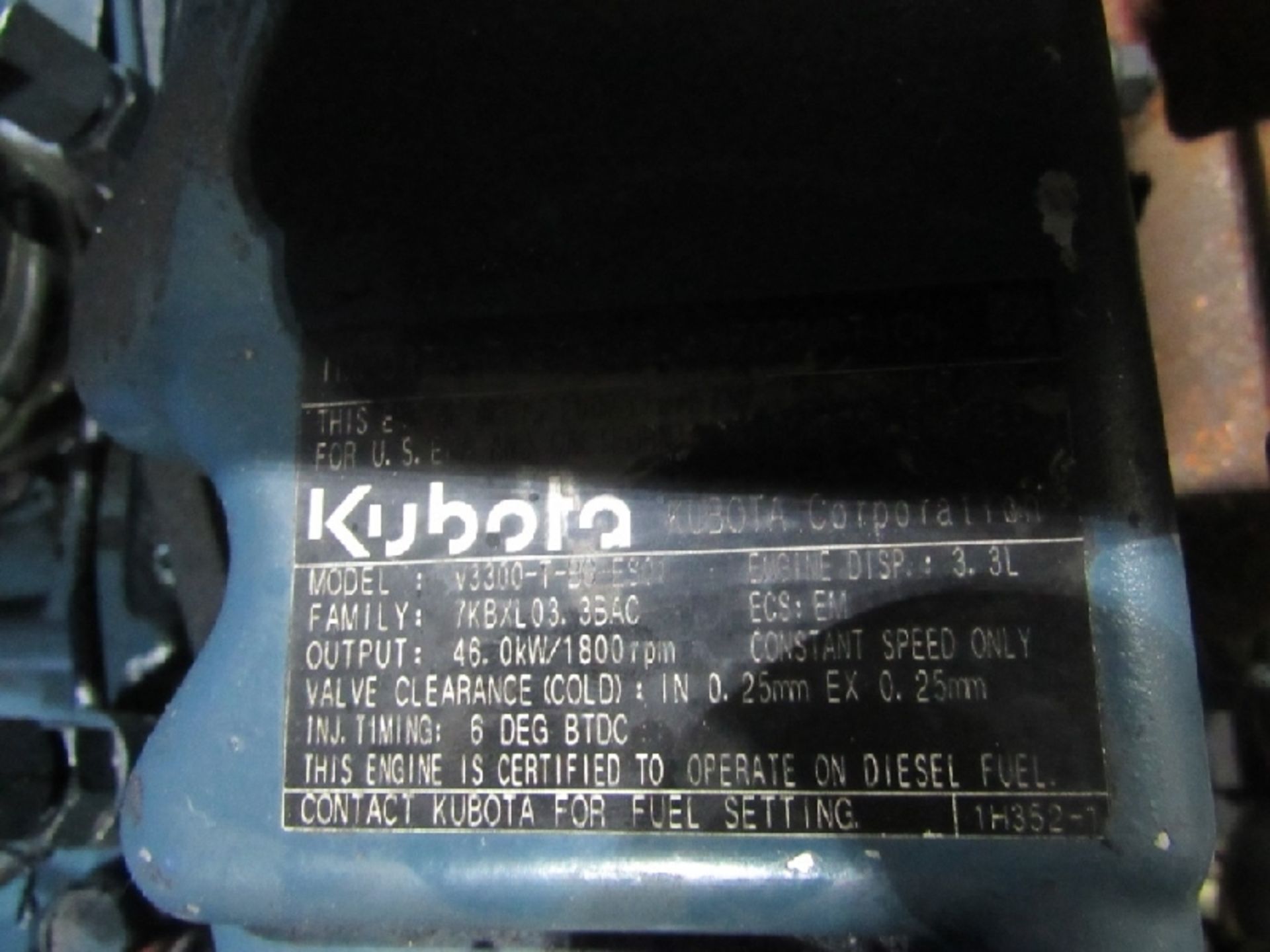 Kubota Generator- ***Located in Chattanooga, TN*** MFR - Kubota Model - V3300-T-BG-ES01 46 OkW/ - Bild 15 aus 25
