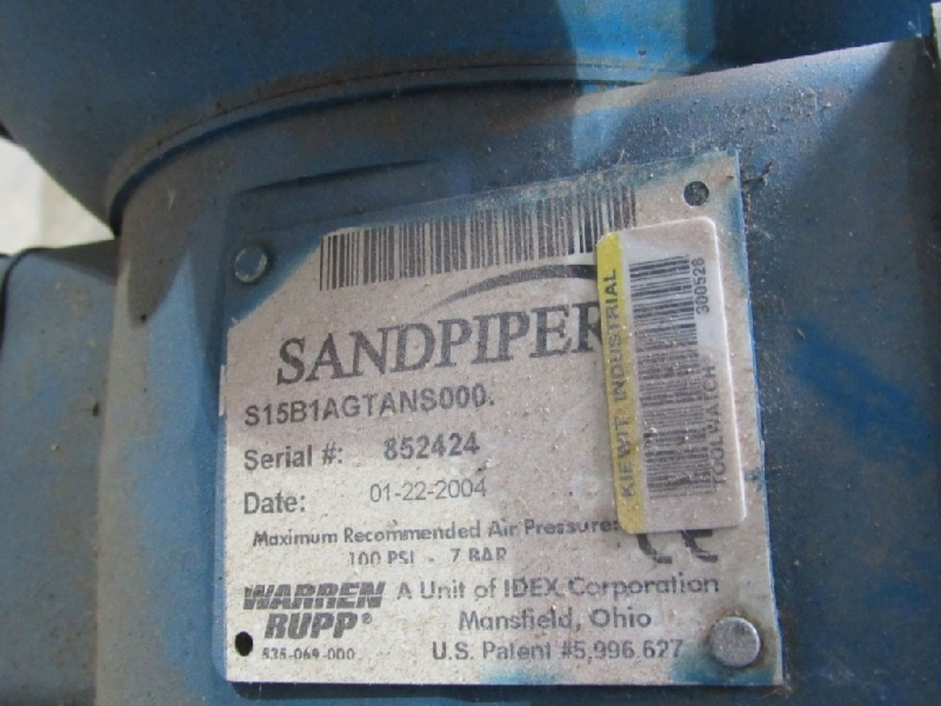 Pump and Filter Mounted Cart- ***Located in Chattanooga, TN*** (1) Sandpiper Pump MFR - Sandpiper ( - Image 8 of 8