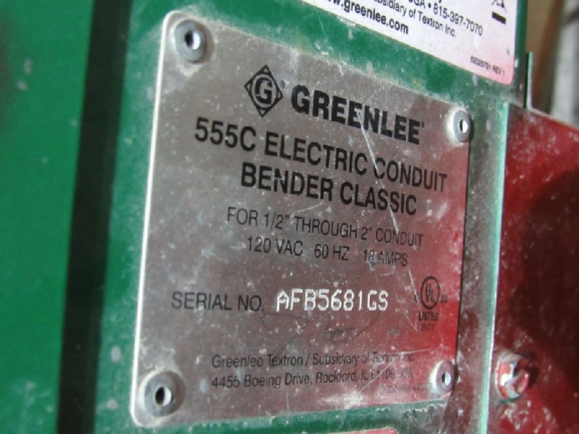 (qty - 2) Electric Pipe Benders- ***Located in Chattanooga TN*** MFR - Greenlee 1-1/2" to 2" EMT - Bild 10 aus 17