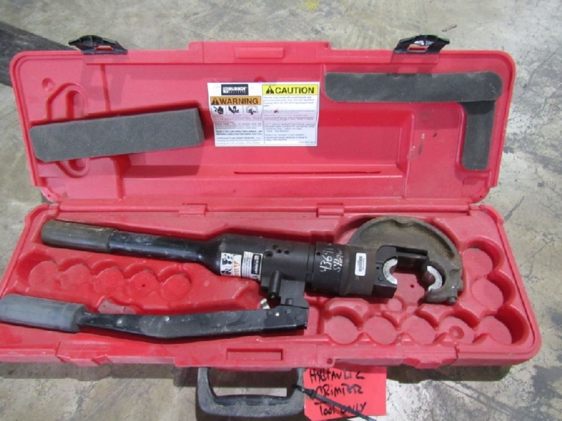 Hydraulic Crimping Tool- ***Located in Chattanooga, TN*** MFR - Burndy Model - Y750HSXT