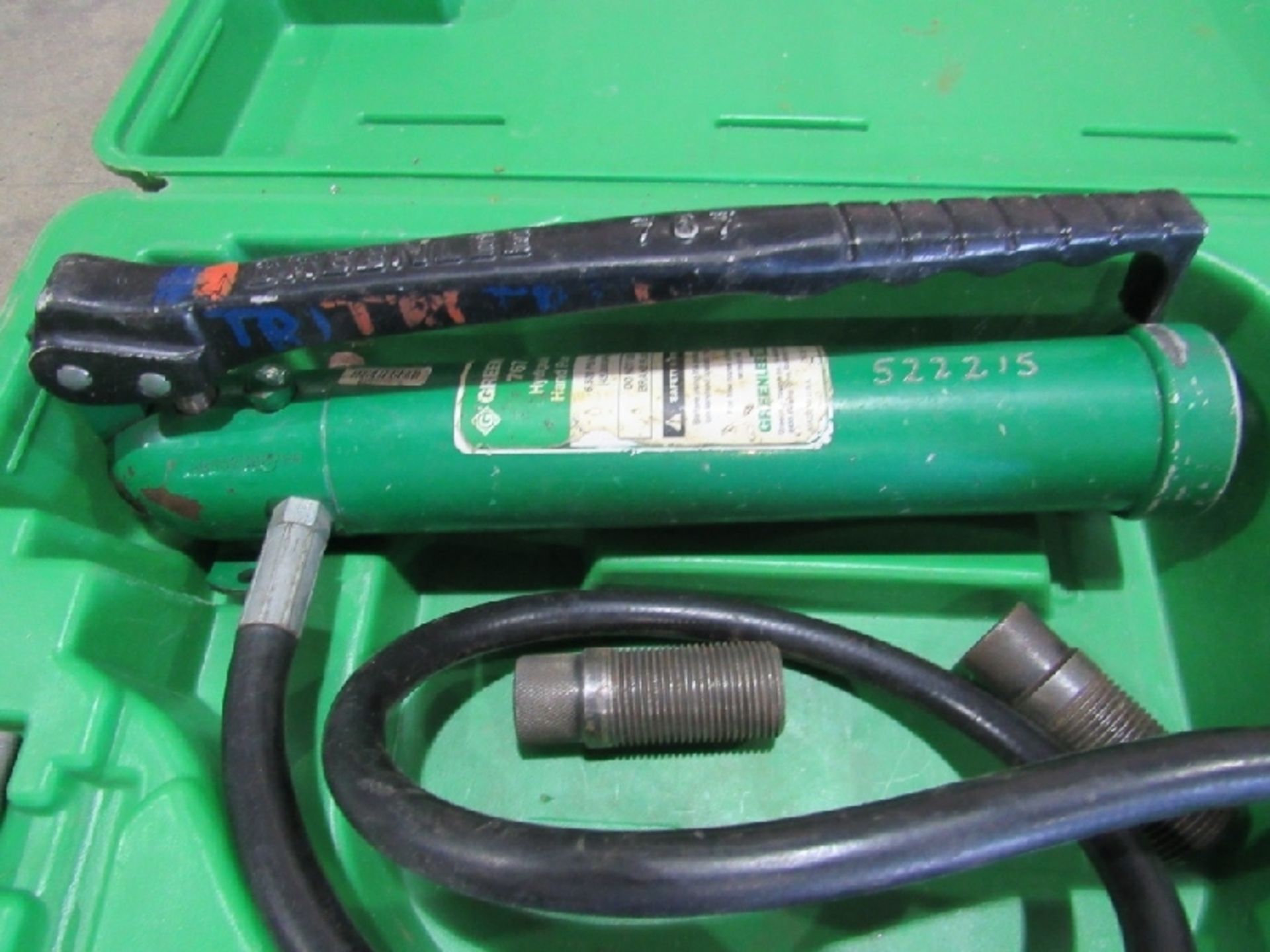 Greenlee Hydraulic Knockout Punch Set- ***Located in Chattanooga, TN*** MFR - Greenlee Model - - Image 4 of 7
