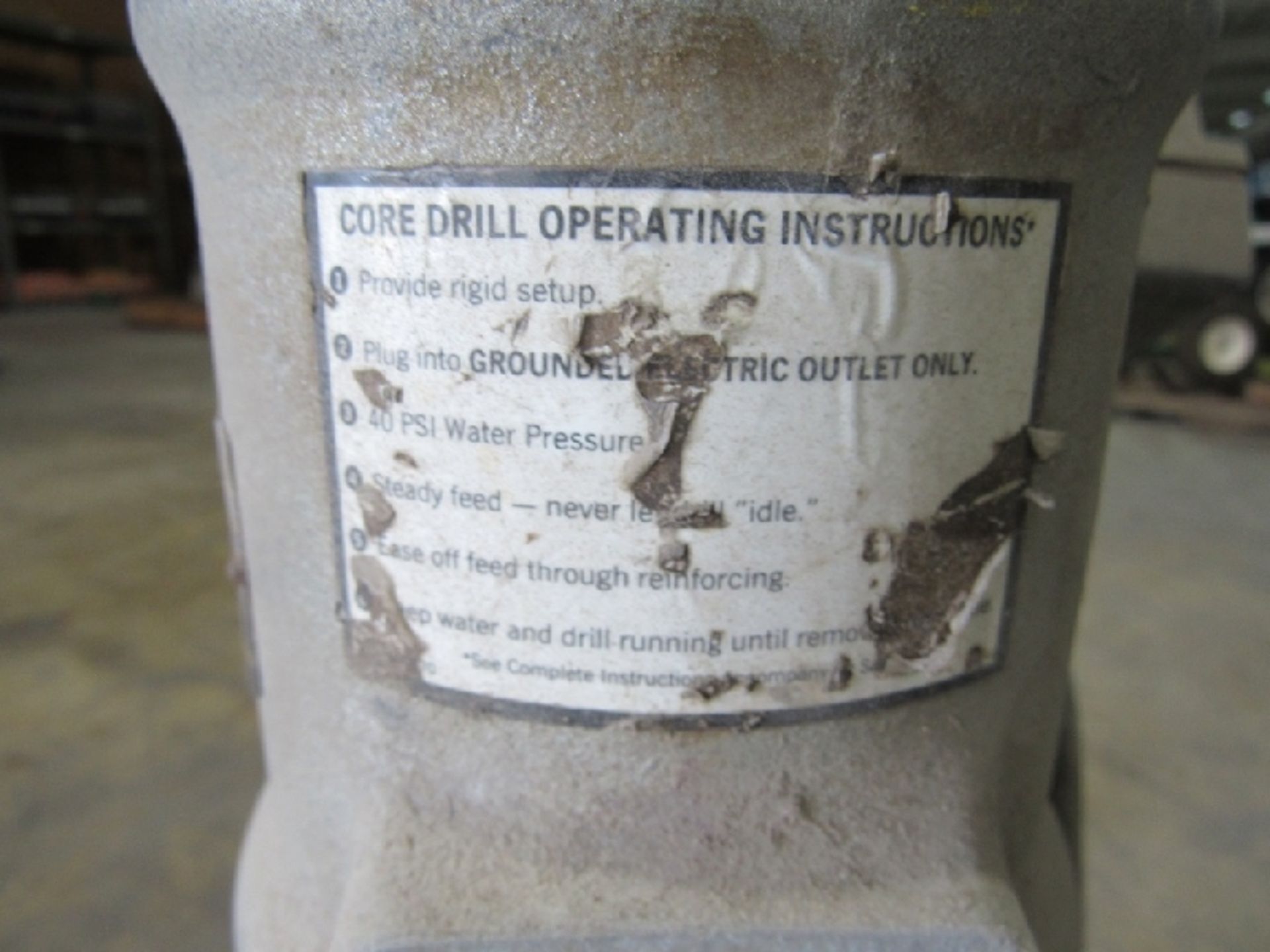 Core Drill with Stand- ***Located in Chattanooga, TN*** MFR - DeWalt Model - DW194 120 Volts 20 Amps - Image 5 of 5