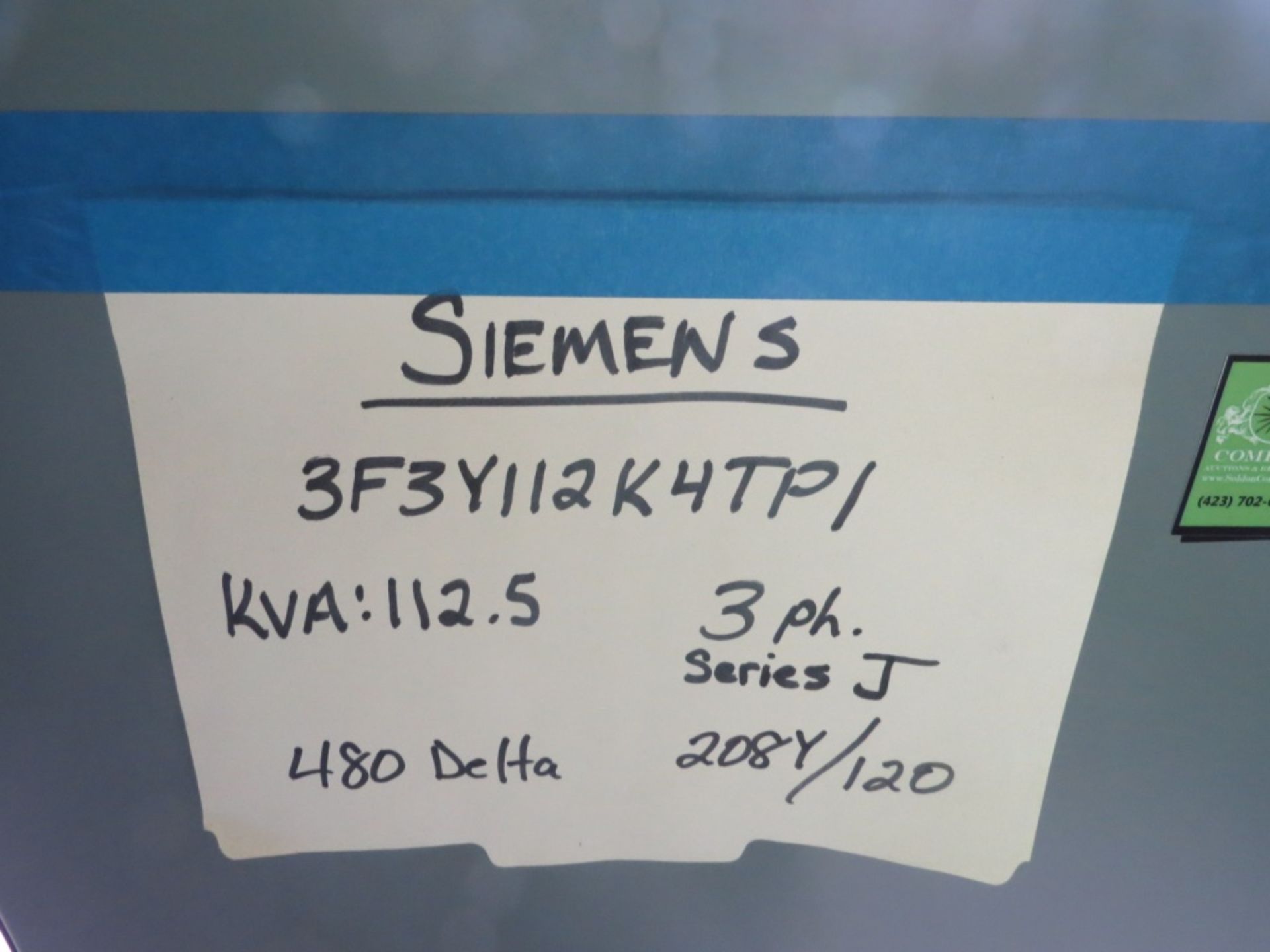 Siemens 112.5 KVA Transformer- - Image 5 of 6